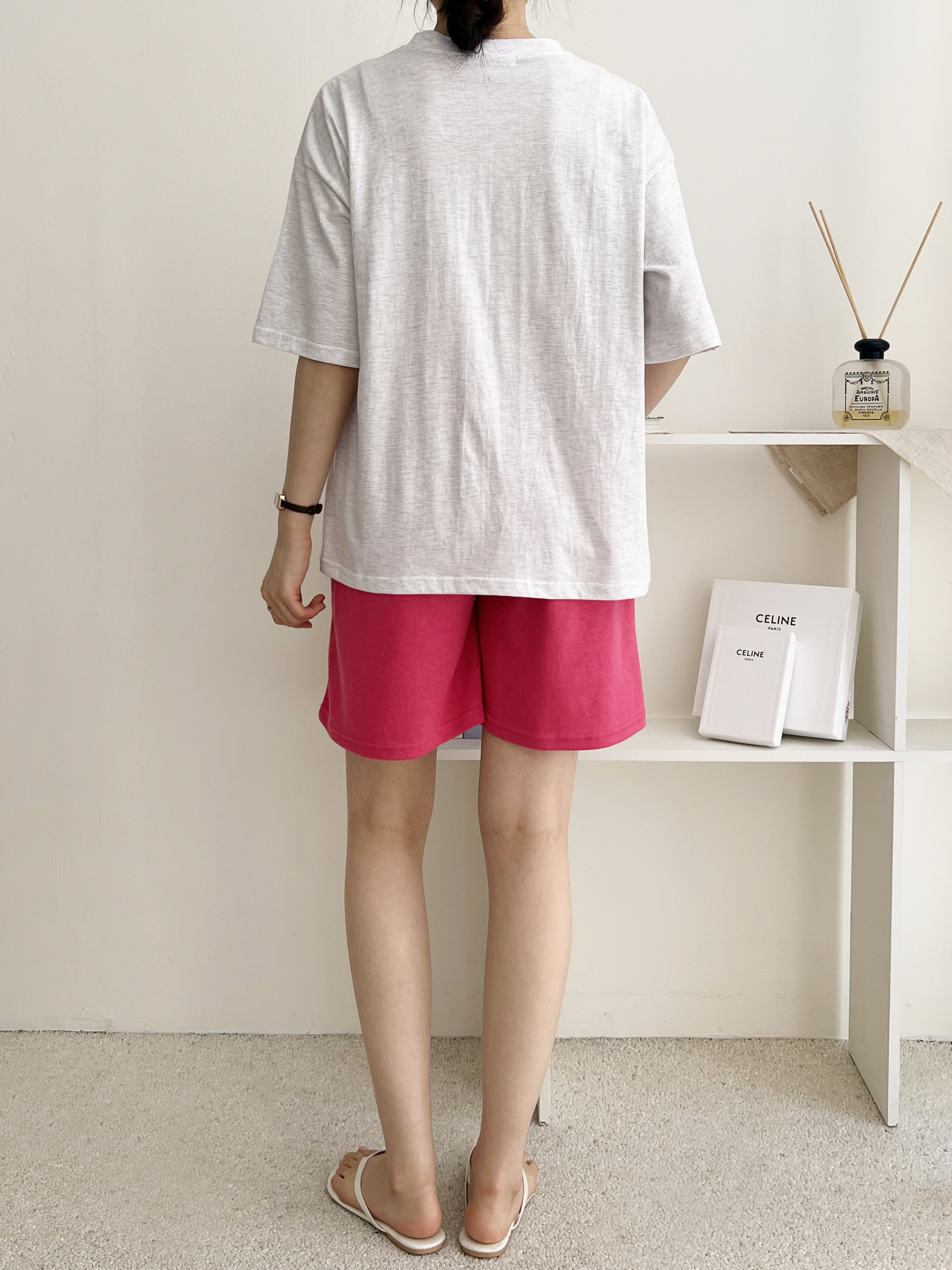 MORNING配色半袖Tシャツ&ウエストゴムハーフパンツSET | 詳細画像11