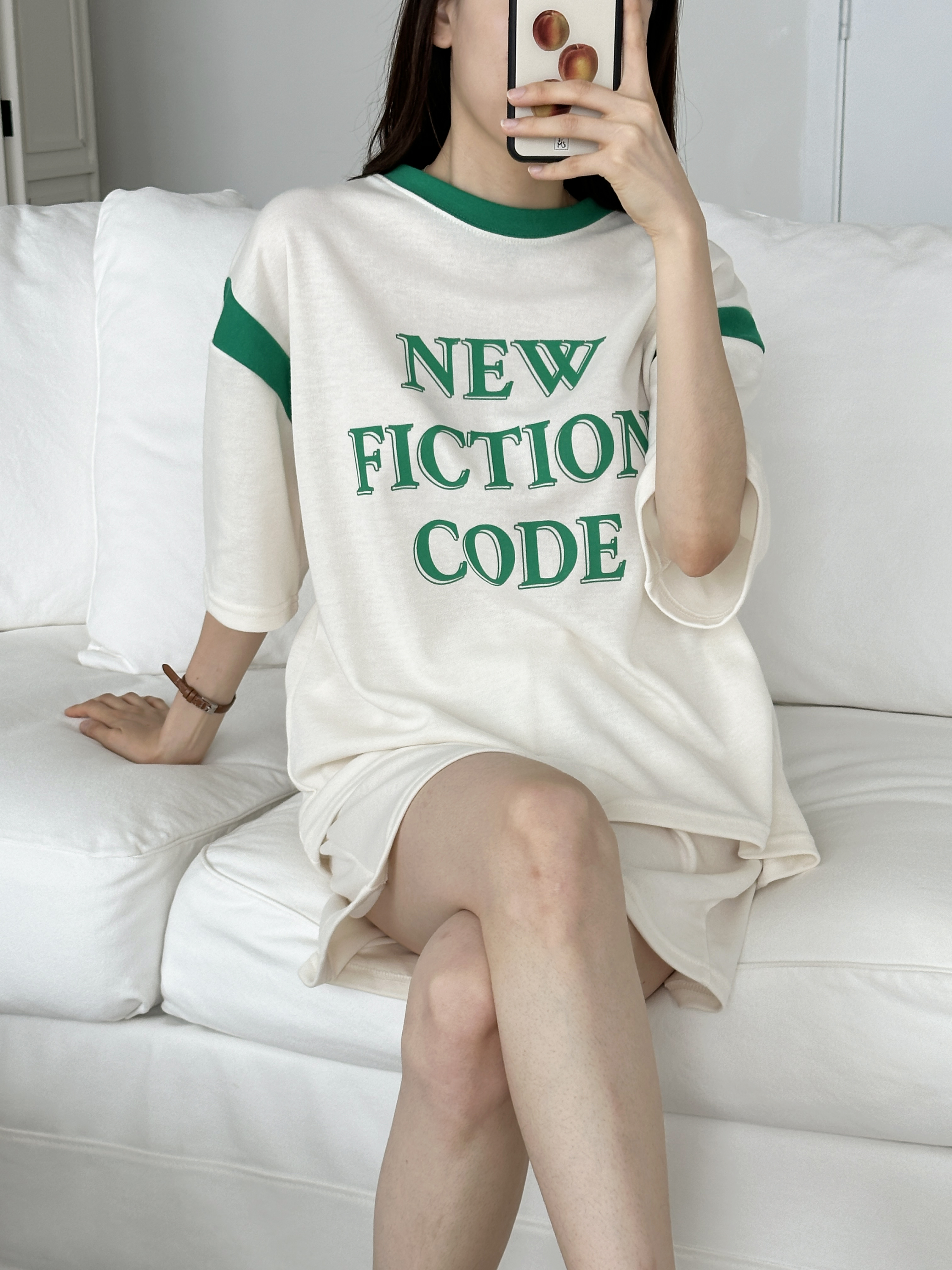 NEW配色半袖Tシャツ&ウエストゴムハーフパンツSET | 詳細画像12