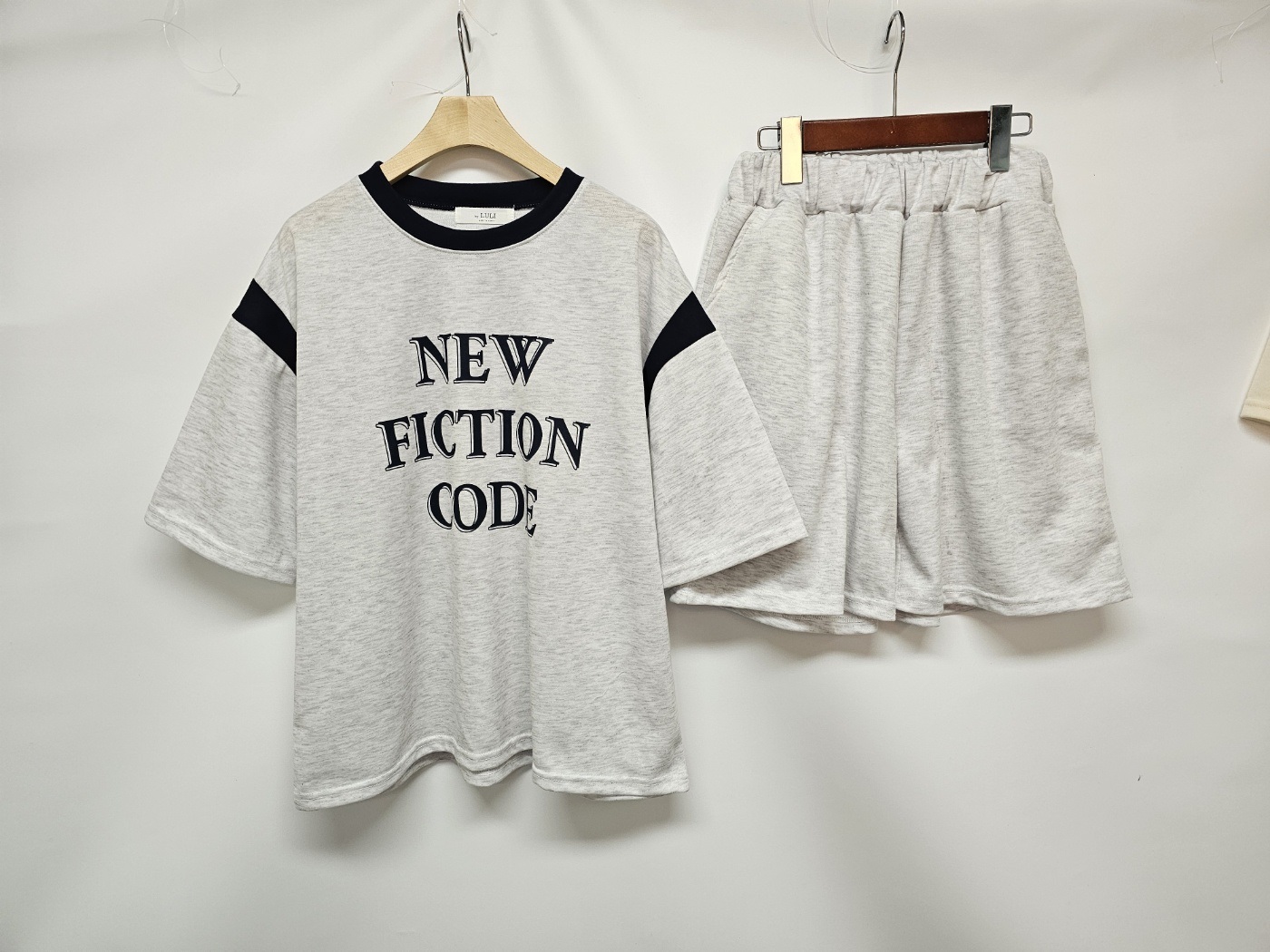 NEW配色半袖Tシャツ&ウエストゴムハーフパンツSET | 詳細画像14