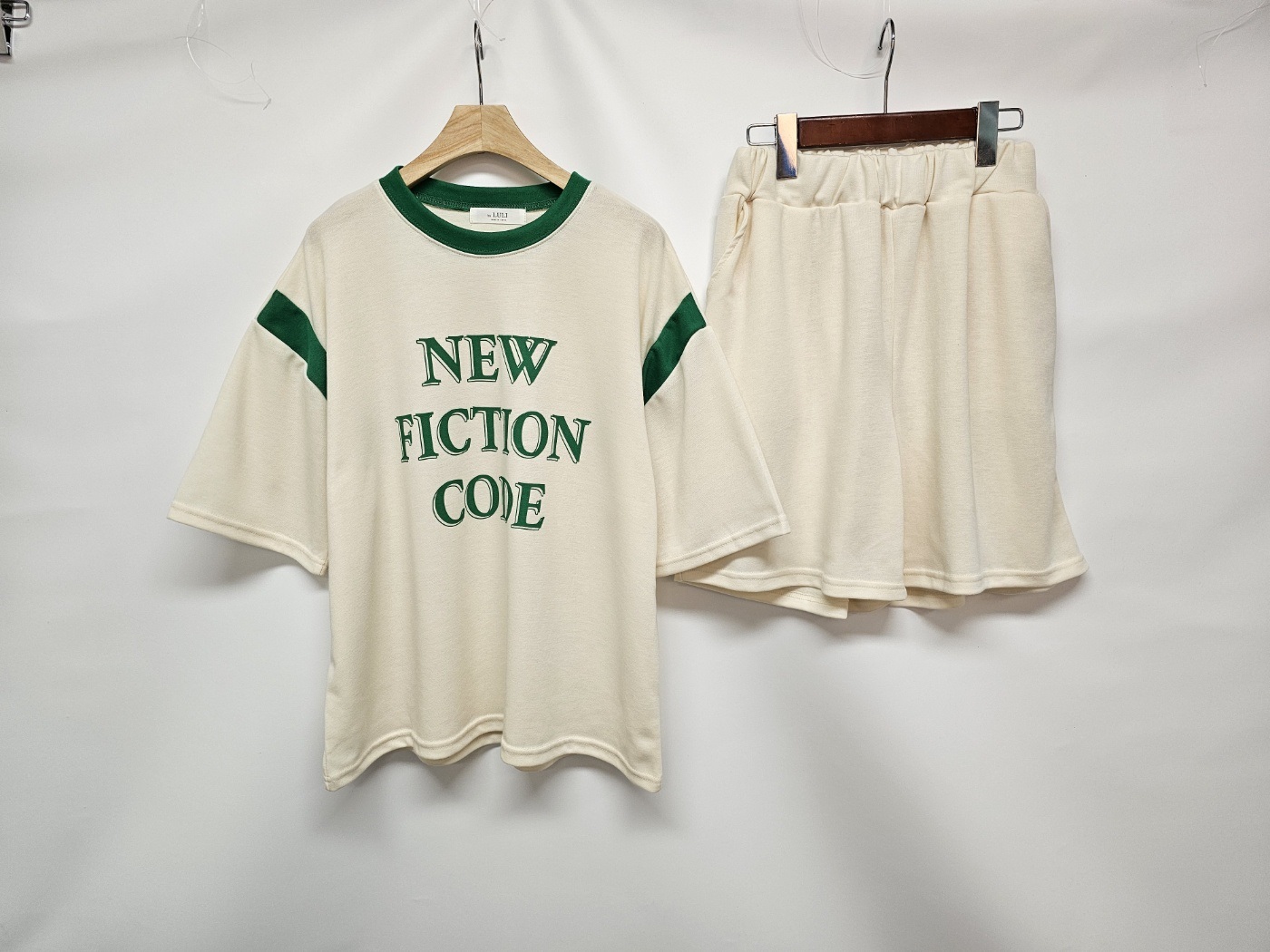 NEW配色半袖Tシャツ&ウエストゴムハーフパンツSET | 詳細画像15