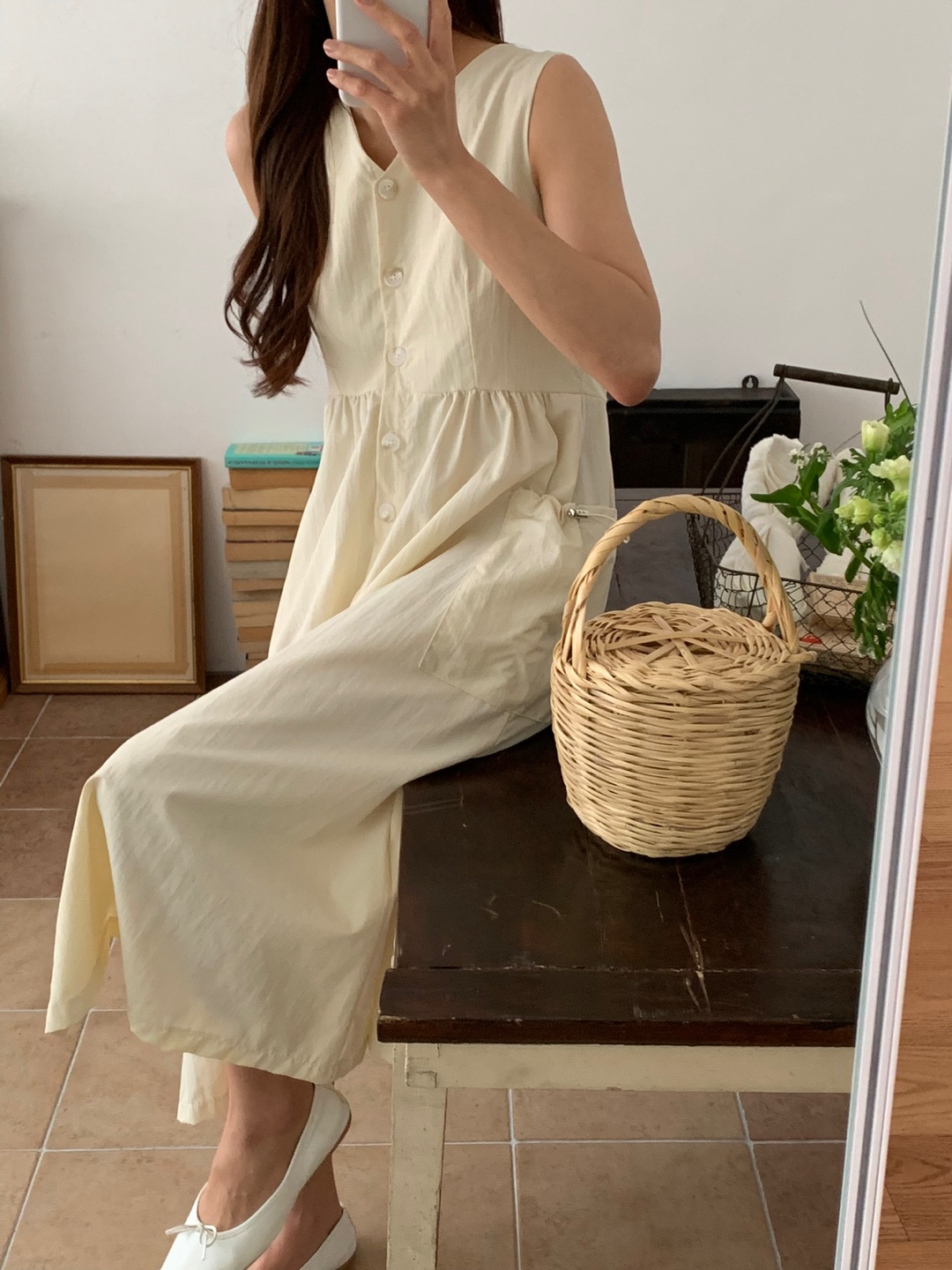 ドローコードポケットノースリフレアワンピース | 詳細画像3