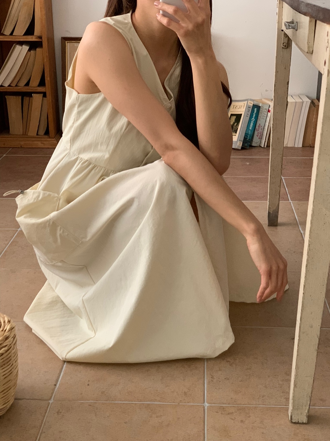 ドローコードポケットノースリフレアワンピース | 詳細画像4