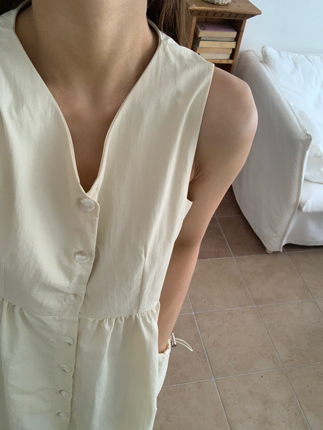 ドローコードポケットノースリフレアワンピース | 詳細画像5