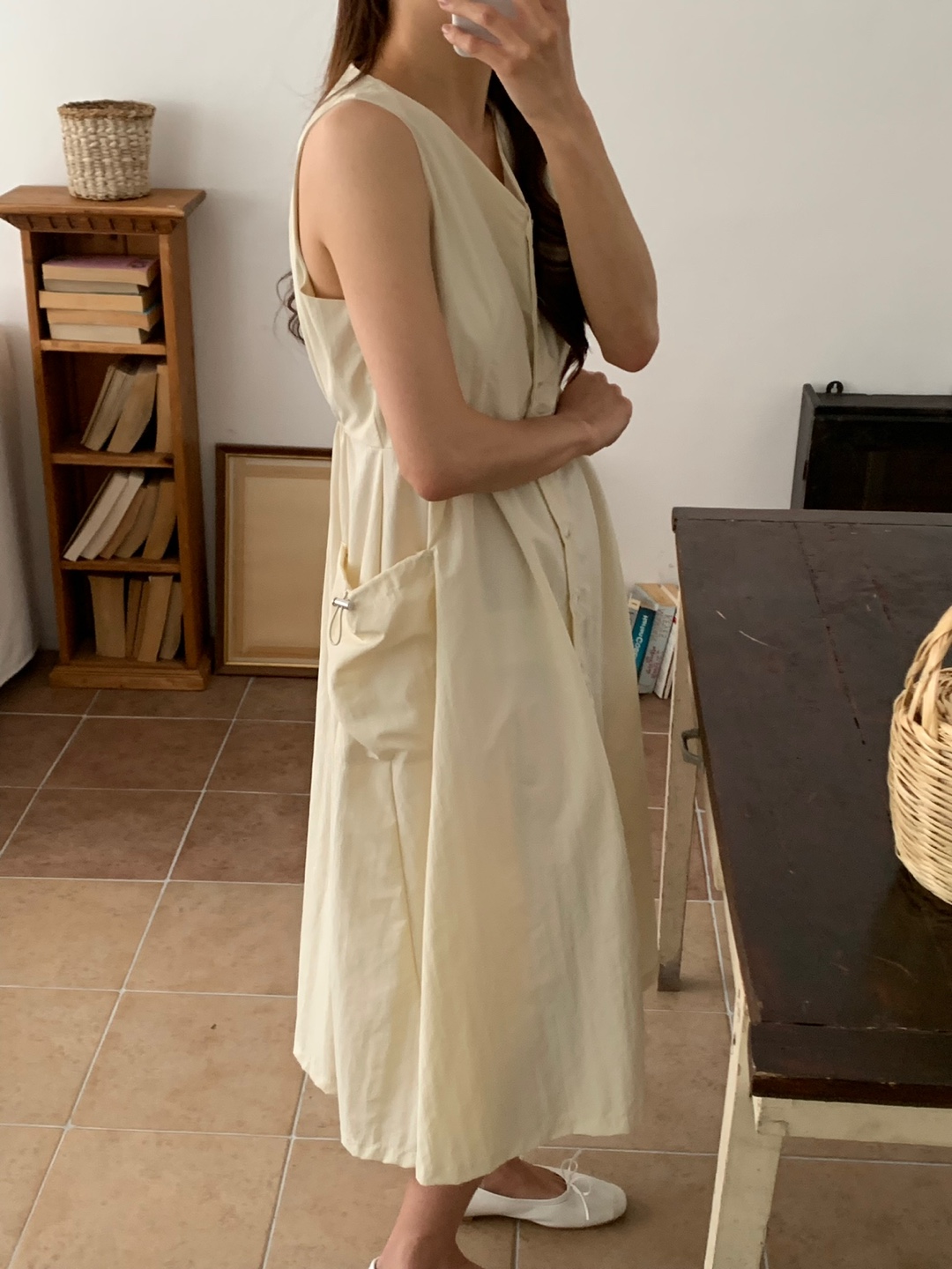 ドローコードポケットノースリフレアワンピース | 詳細画像8