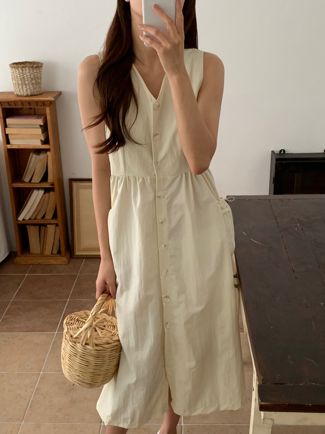 ドローコードポケットノースリフレアワンピース | 詳細画像10