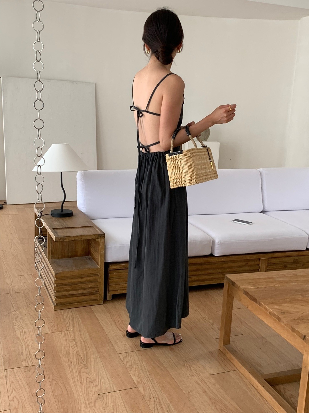 バックレスリボンスクエアキャミワンピース | 詳細画像5