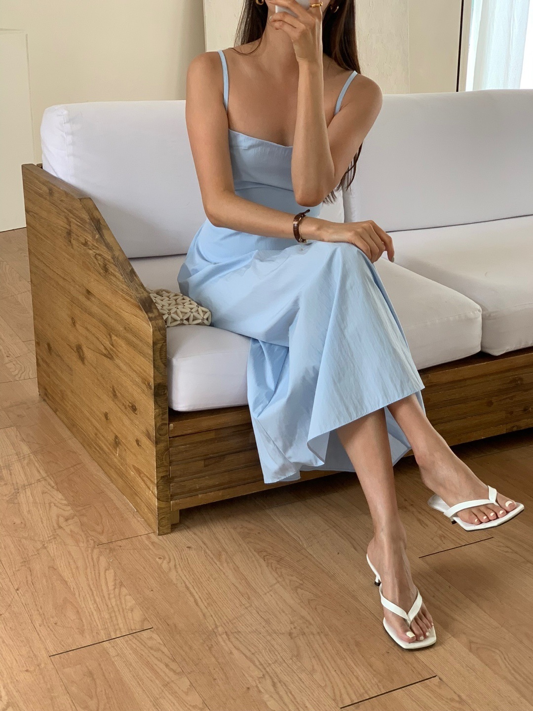 バックレスリボンスクエアキャミワンピース | 詳細画像9