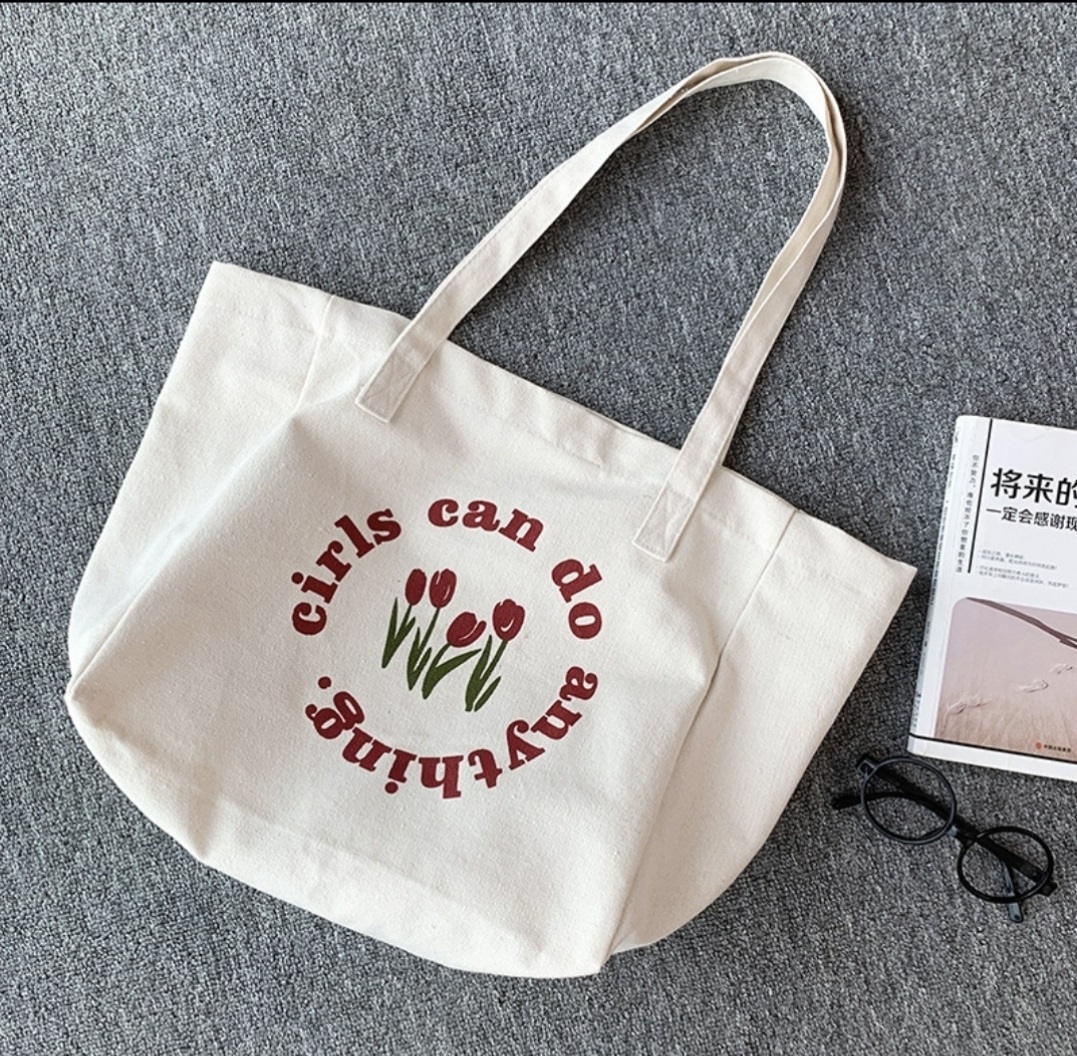 2TYPEプリントダブルハンドルキャンバストートバッグ | 詳細画像3