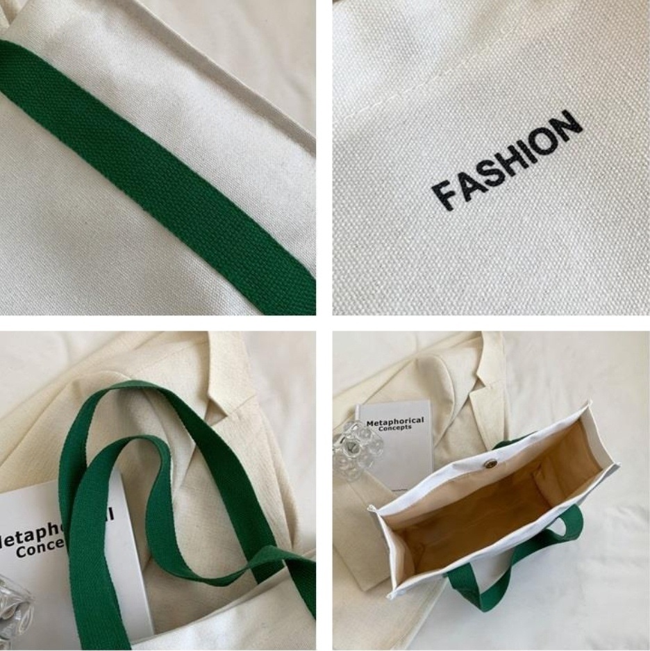 FASHIONロゴ配色キャンバストートバッグ | 詳細画像10
