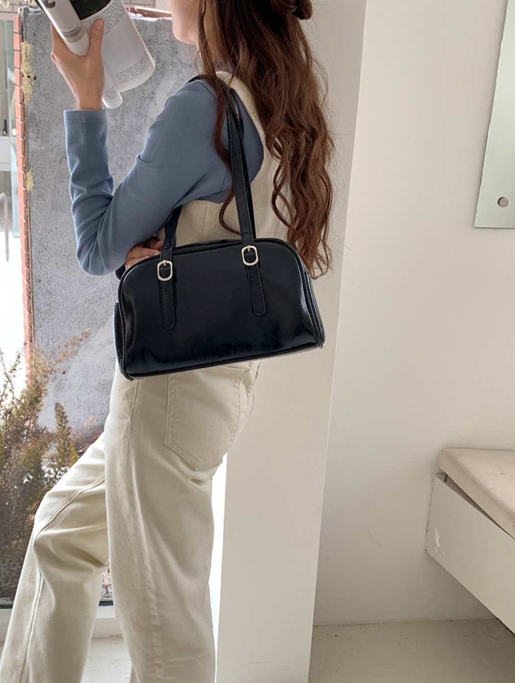 バックルハンドル台形バッグ | 詳細画像9