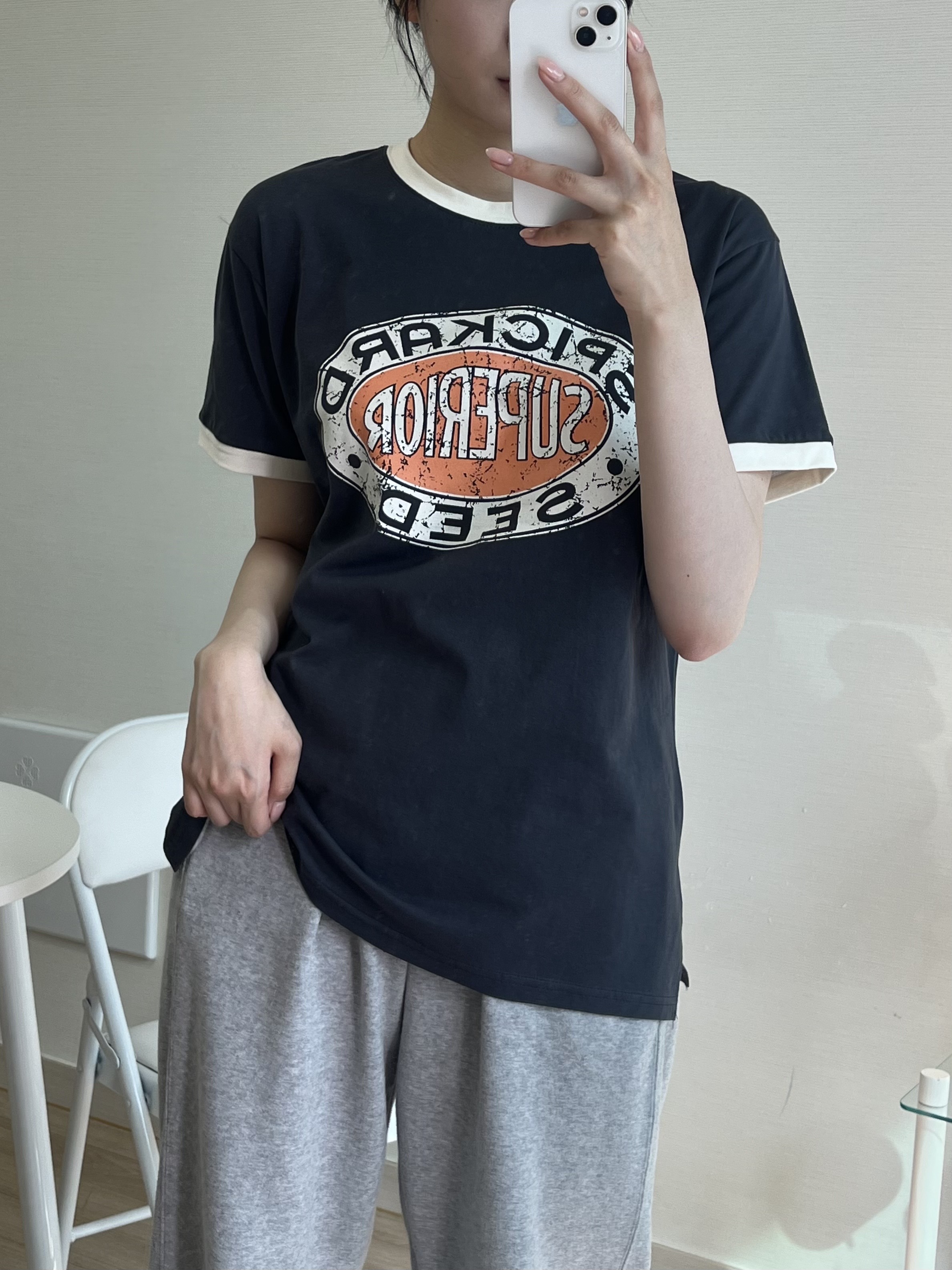 オーバルプリント半袖リンガーTシャツ | 詳細画像2