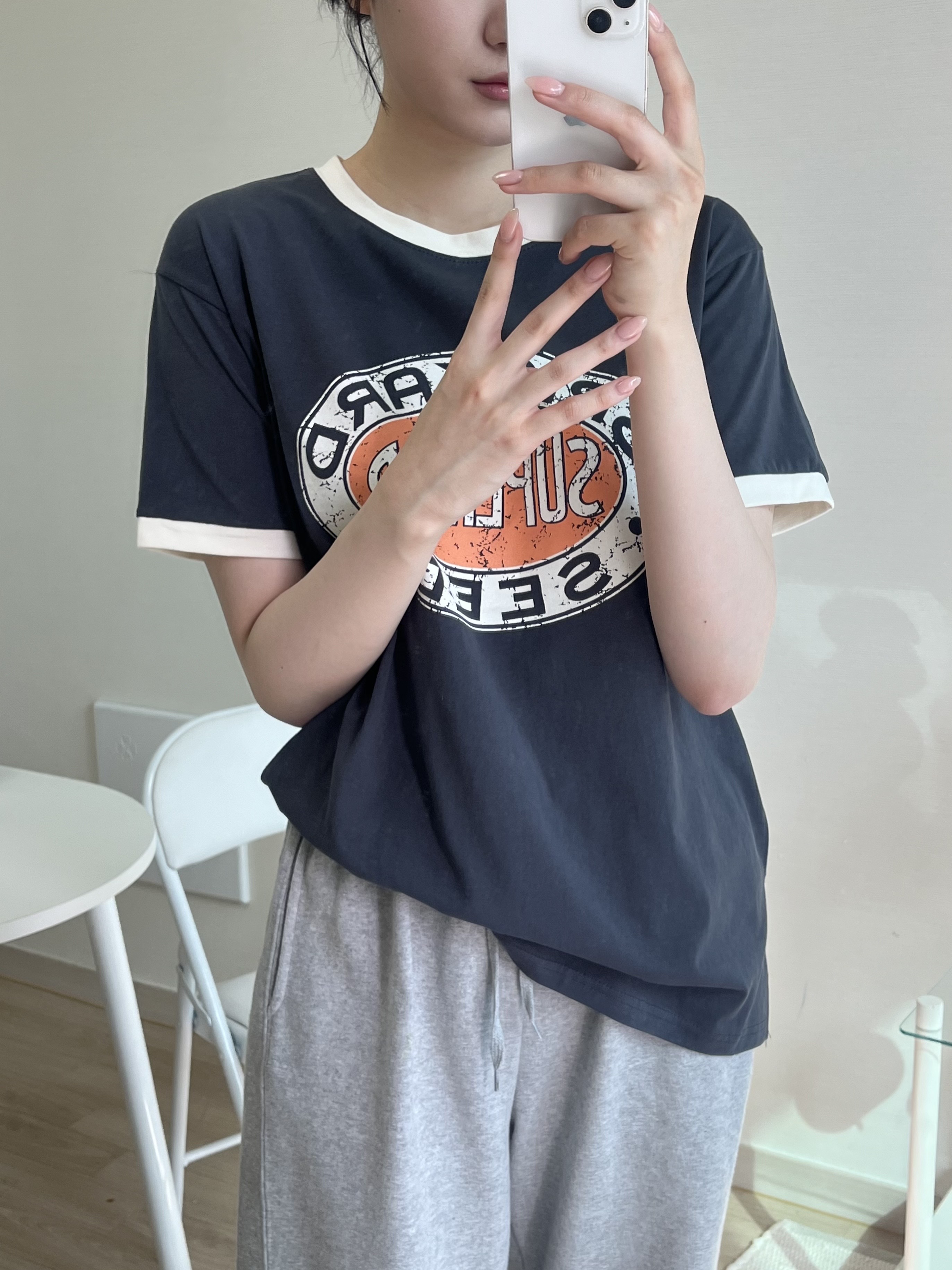 オーバルプリント半袖リンガーTシャツ | 詳細画像4