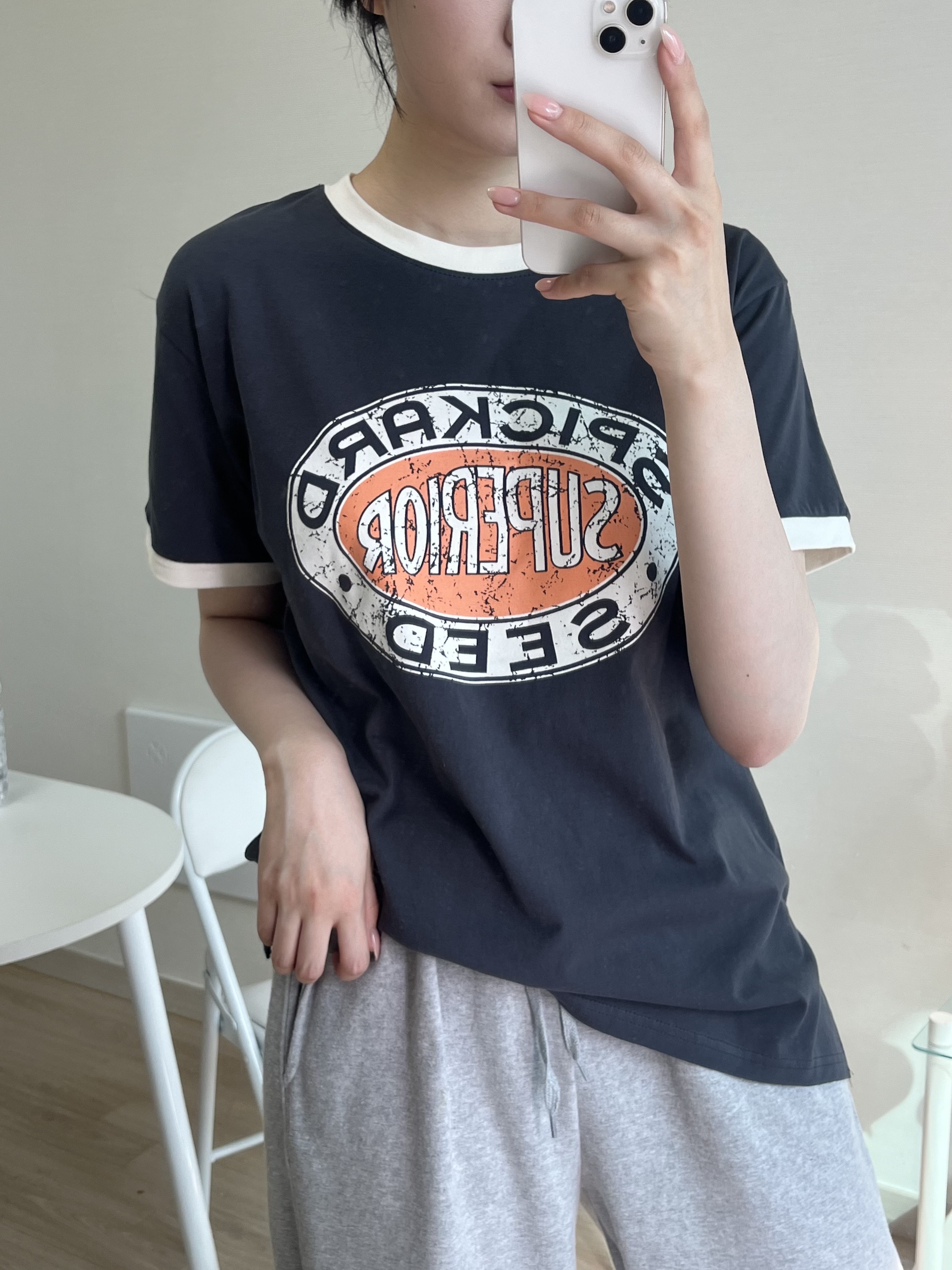 オーバルプリント半袖リンガーTシャツ | 詳細画像5