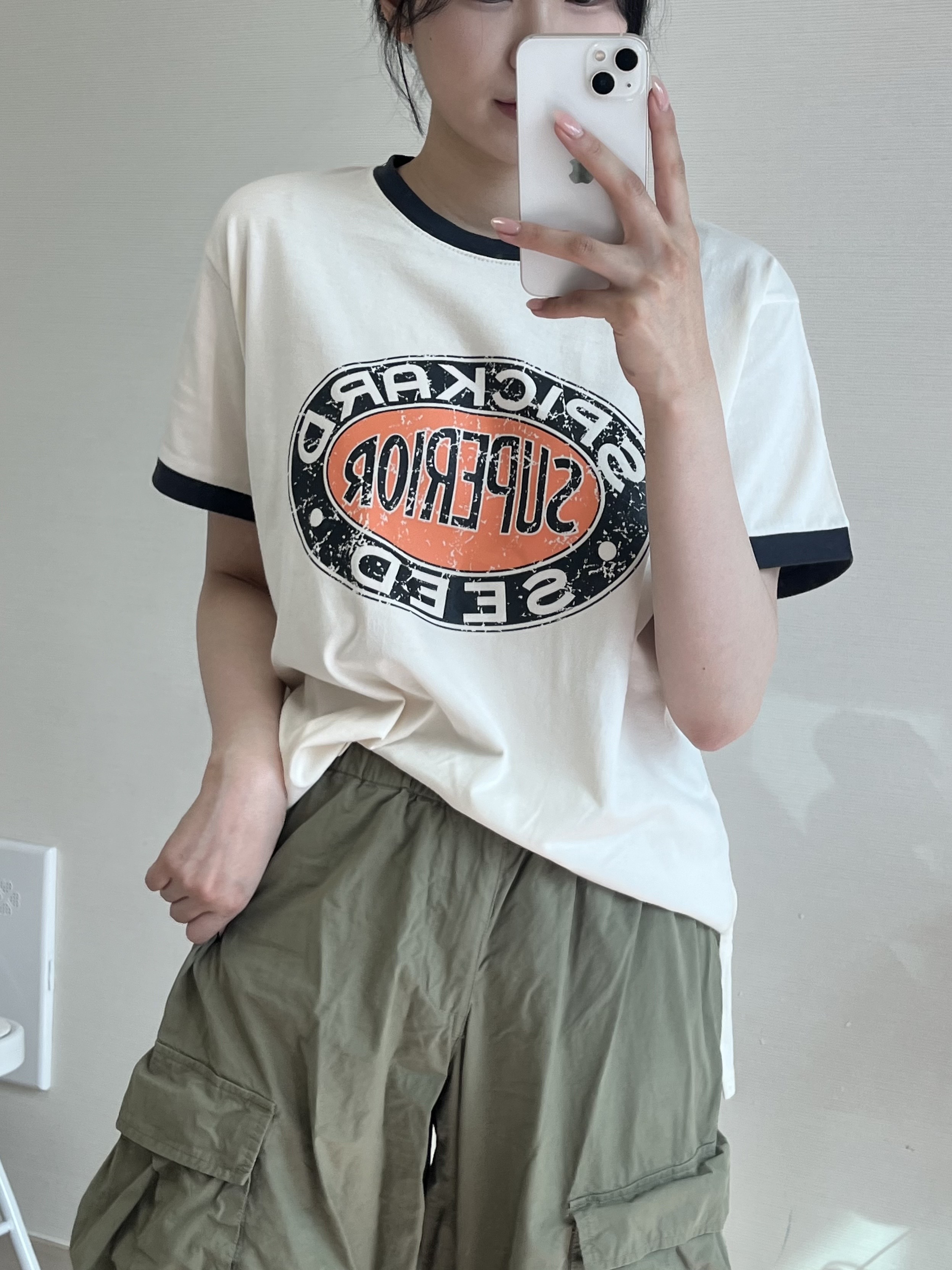 オーバルプリント半袖リンガーTシャツ | 詳細画像7