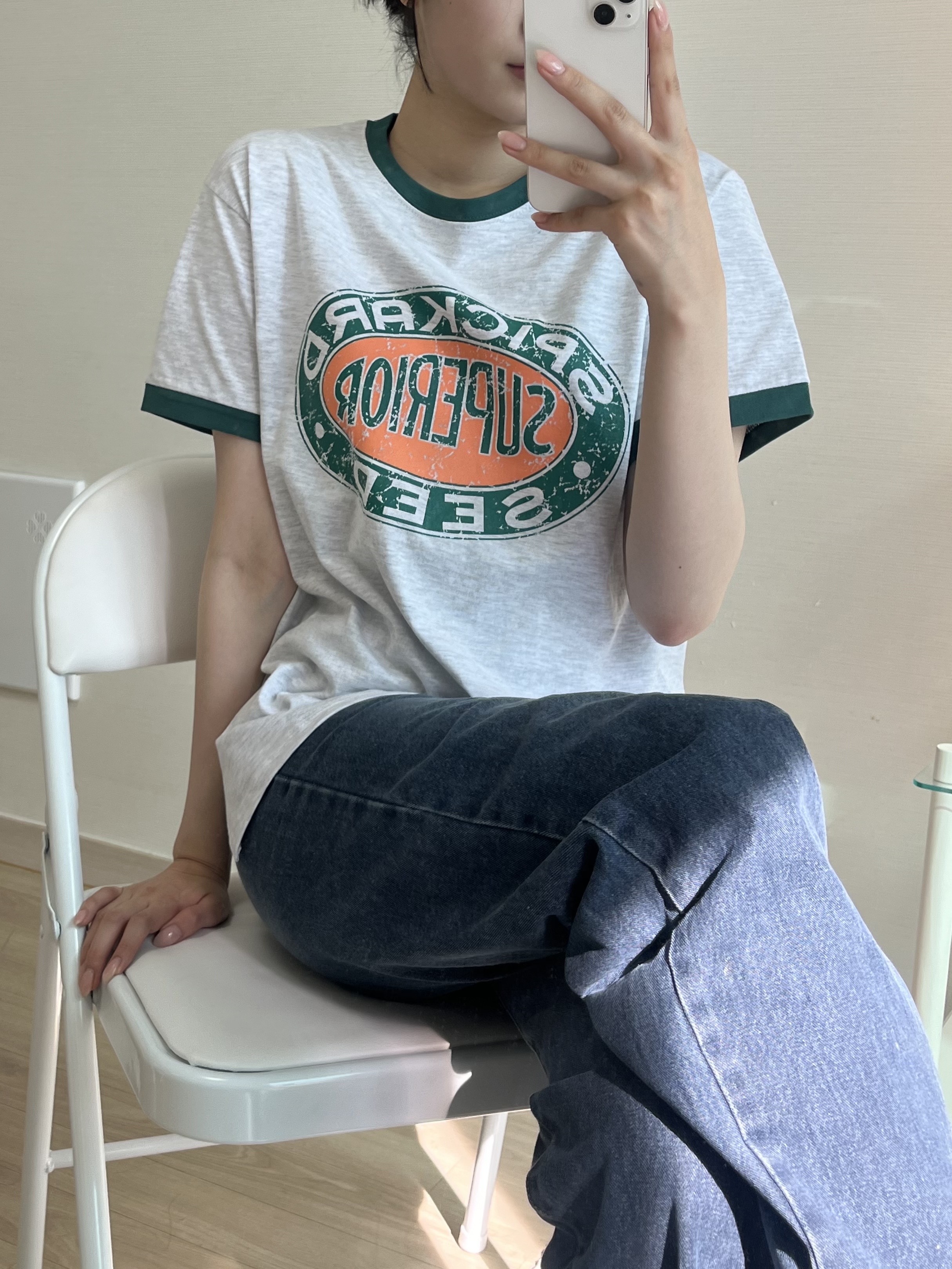 オーバルプリント半袖リンガーTシャツ | 詳細画像11