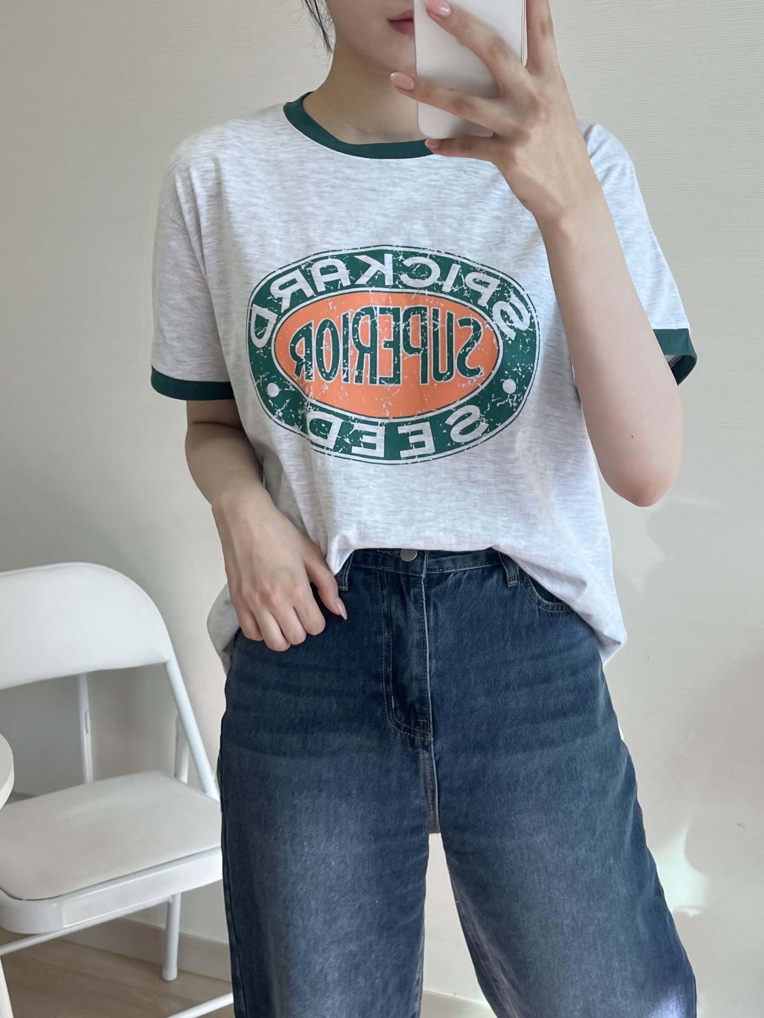 オーバルプリント半袖リンガーTシャツ | 詳細画像12