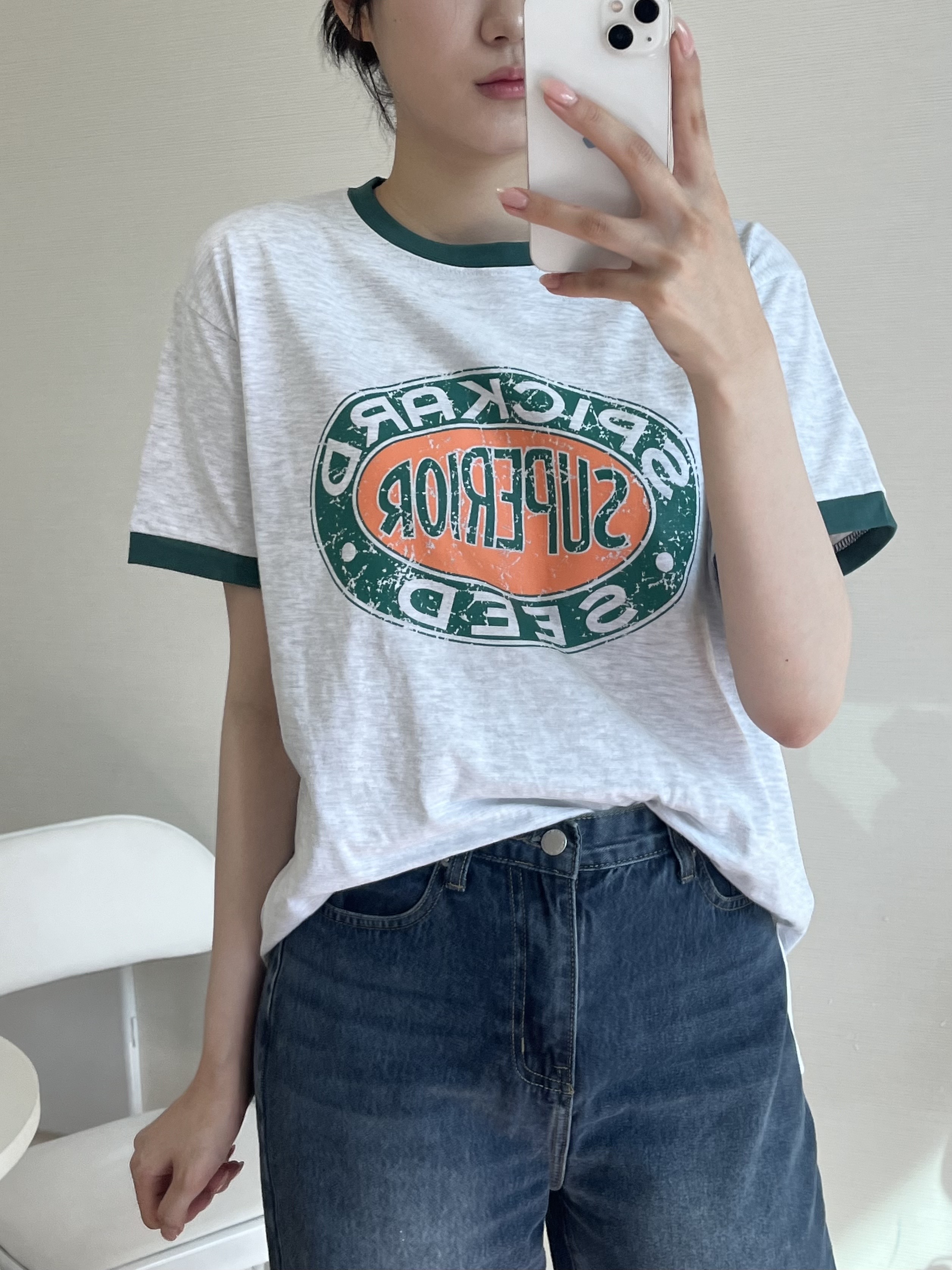 オーバルプリント半袖リンガーTシャツ | 詳細画像13