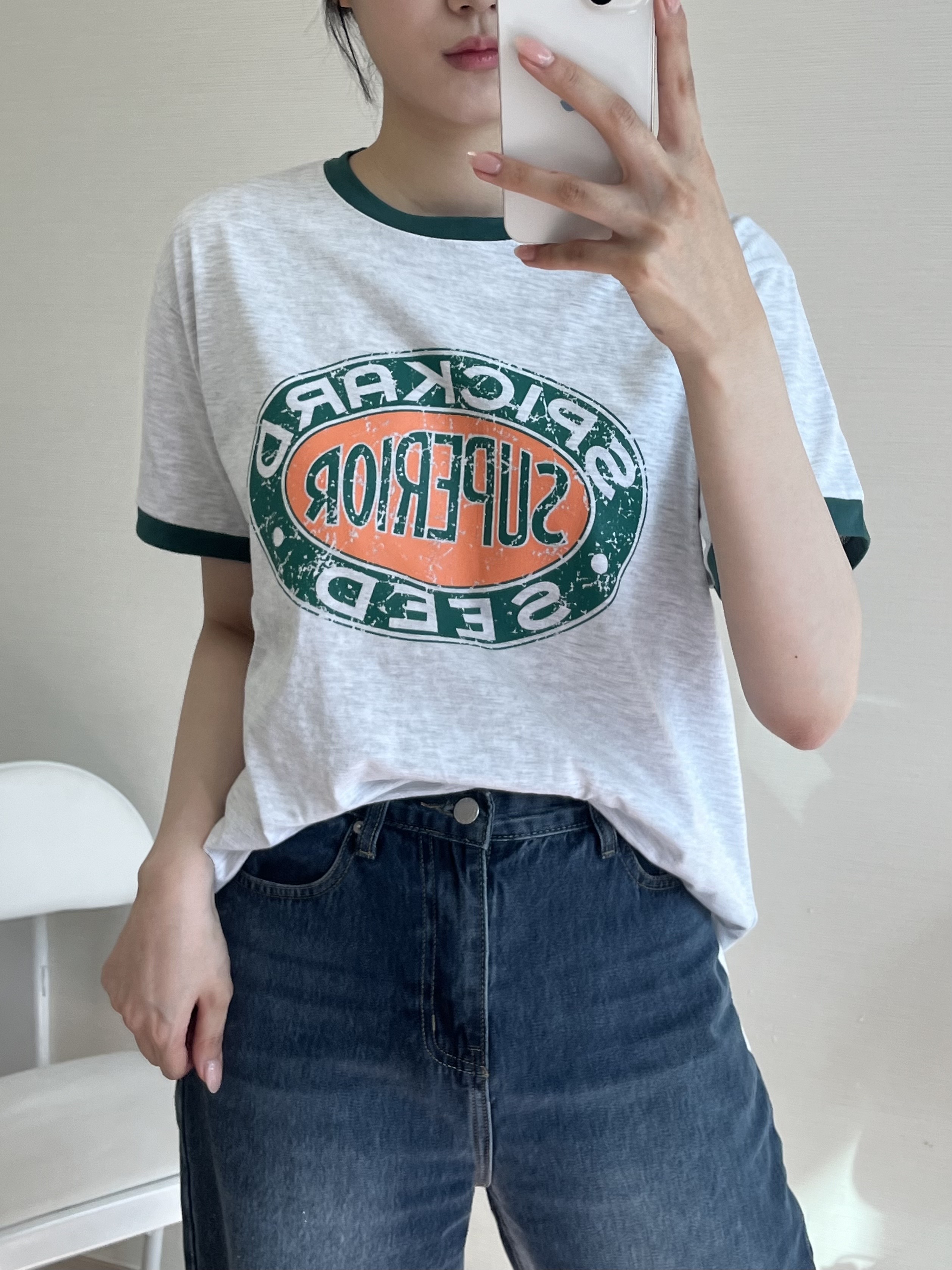 オーバルプリント半袖リンガーTシャツ | 詳細画像14