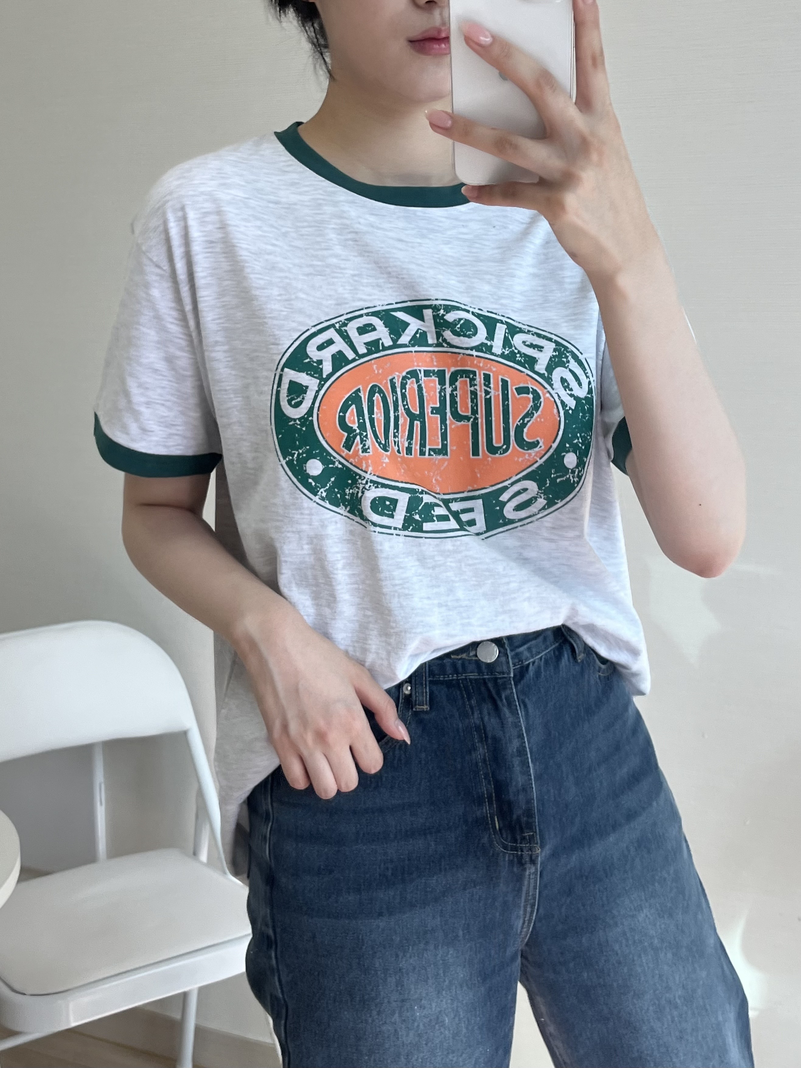 オーバルプリント半袖リンガーTシャツ | 詳細画像15