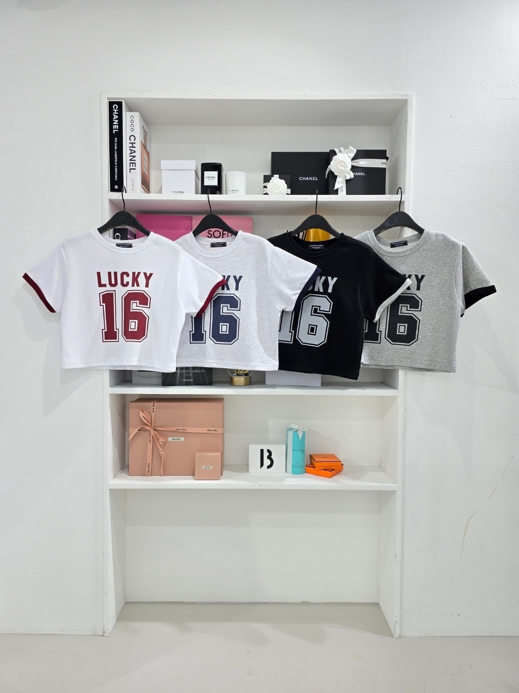 LUCKY16配色クロップド半袖Tシャツ | 詳細画像7