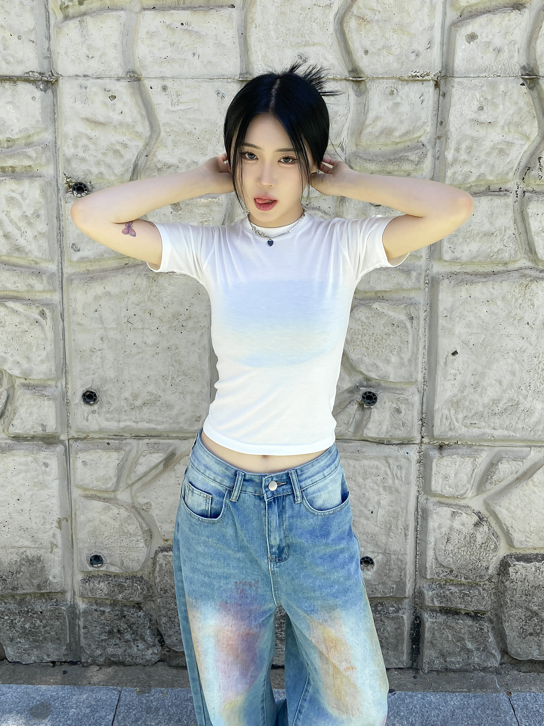 クロップドスリム半袖Tシャツ | 詳細画像10