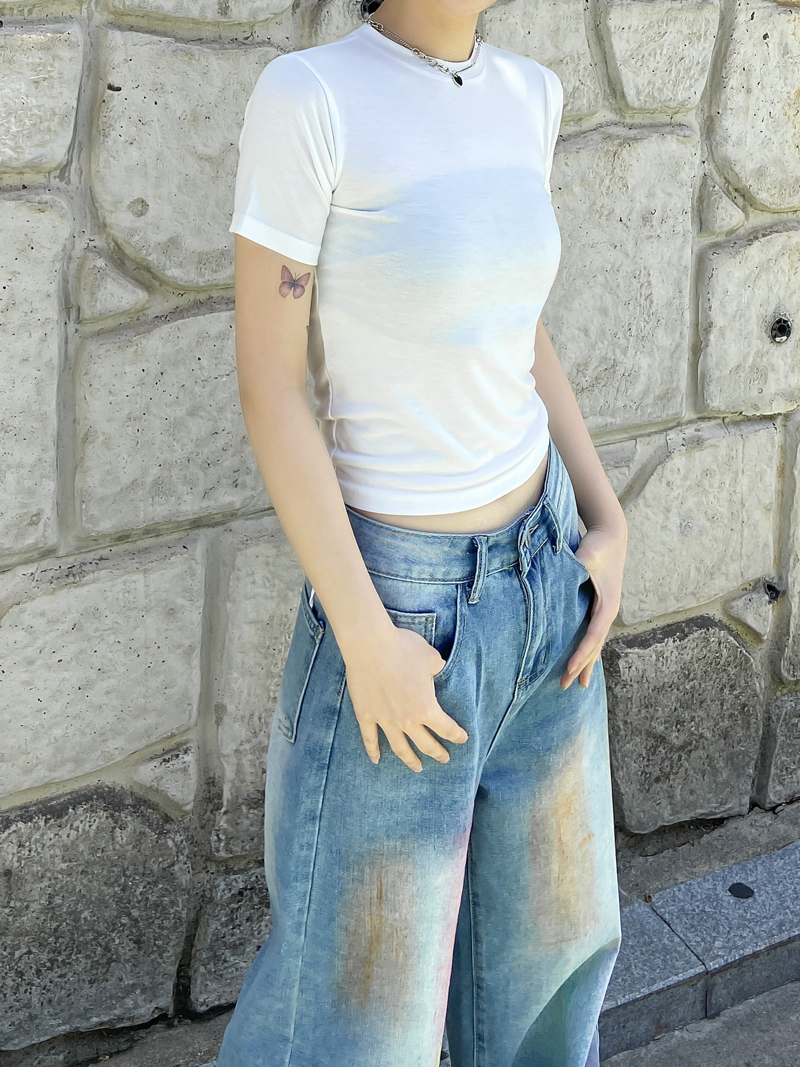 クロップドスリム半袖Tシャツ | 詳細画像8