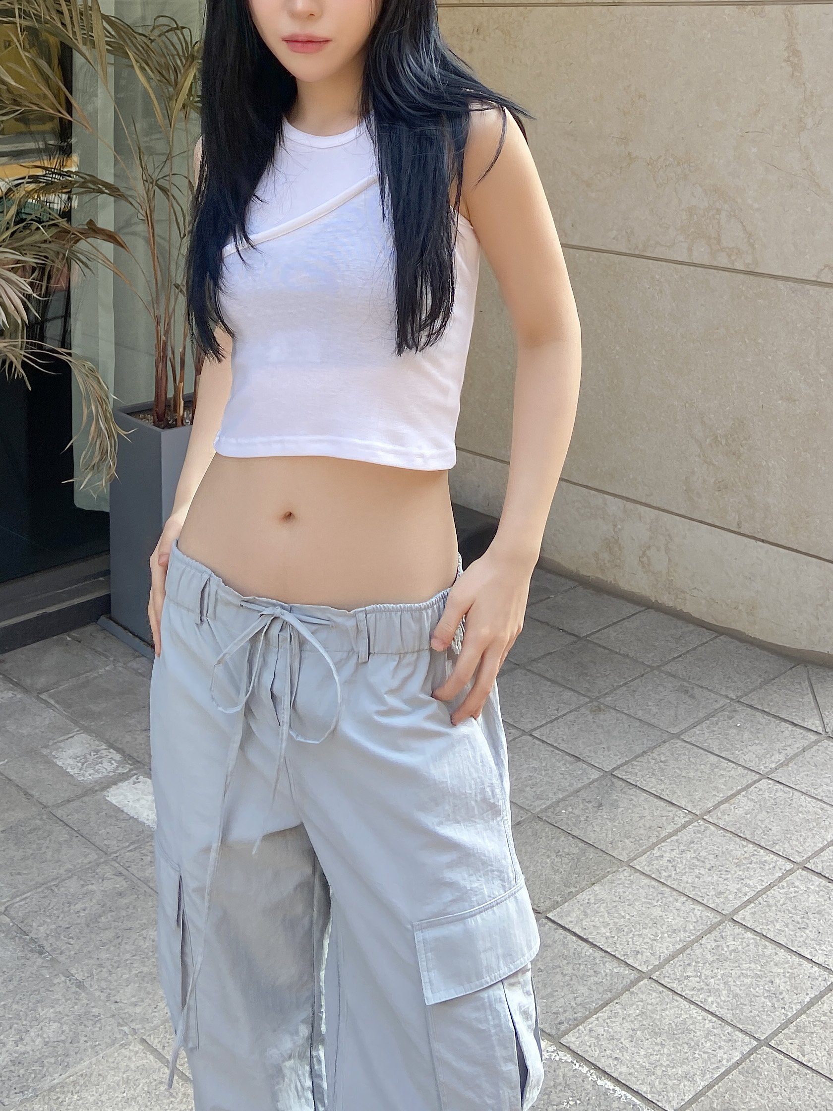 アンバランスカットクロップドタンクトップ | 詳細画像8
