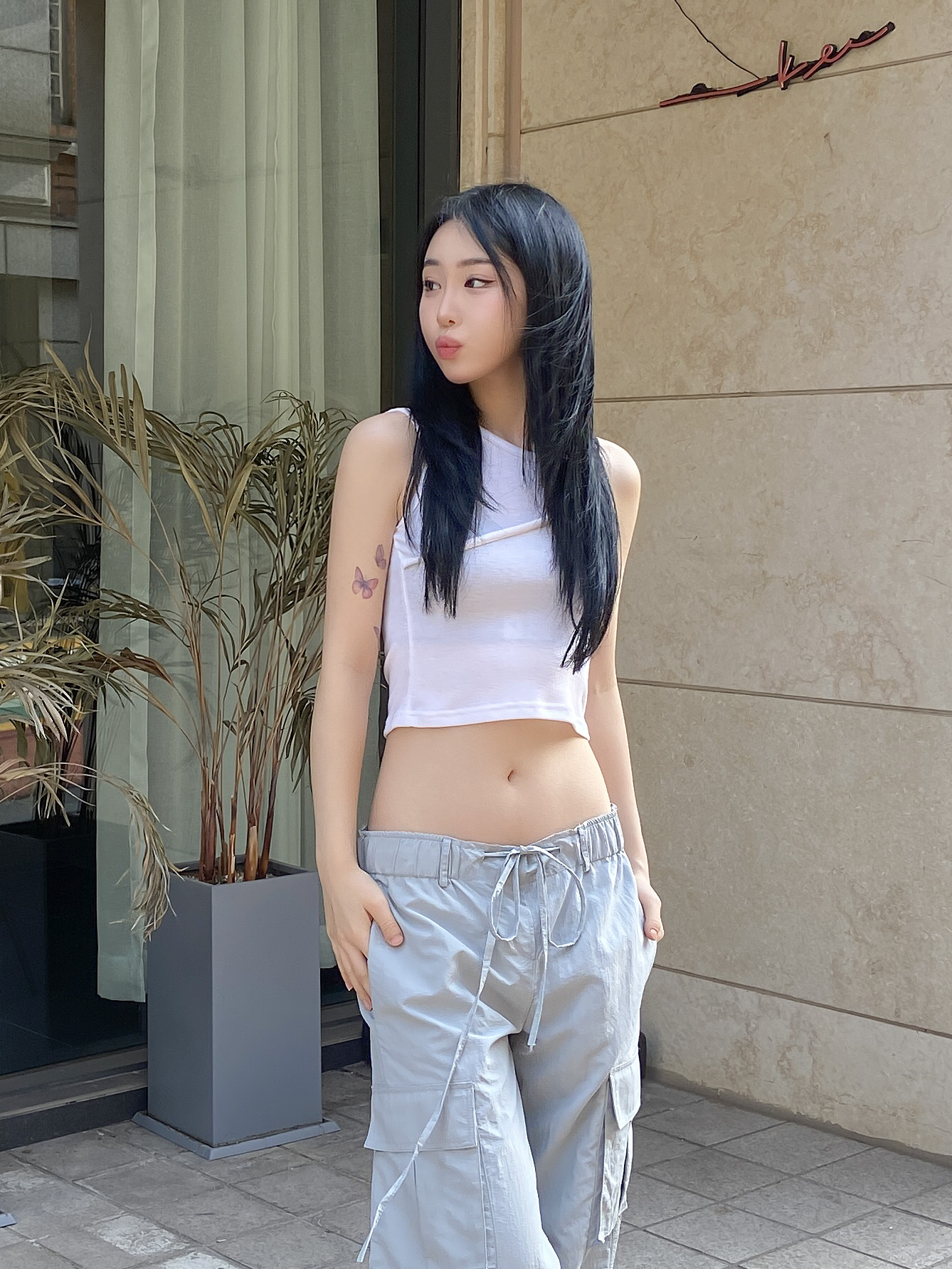 アンバランスカットクロップドタンクトップ | 詳細画像11