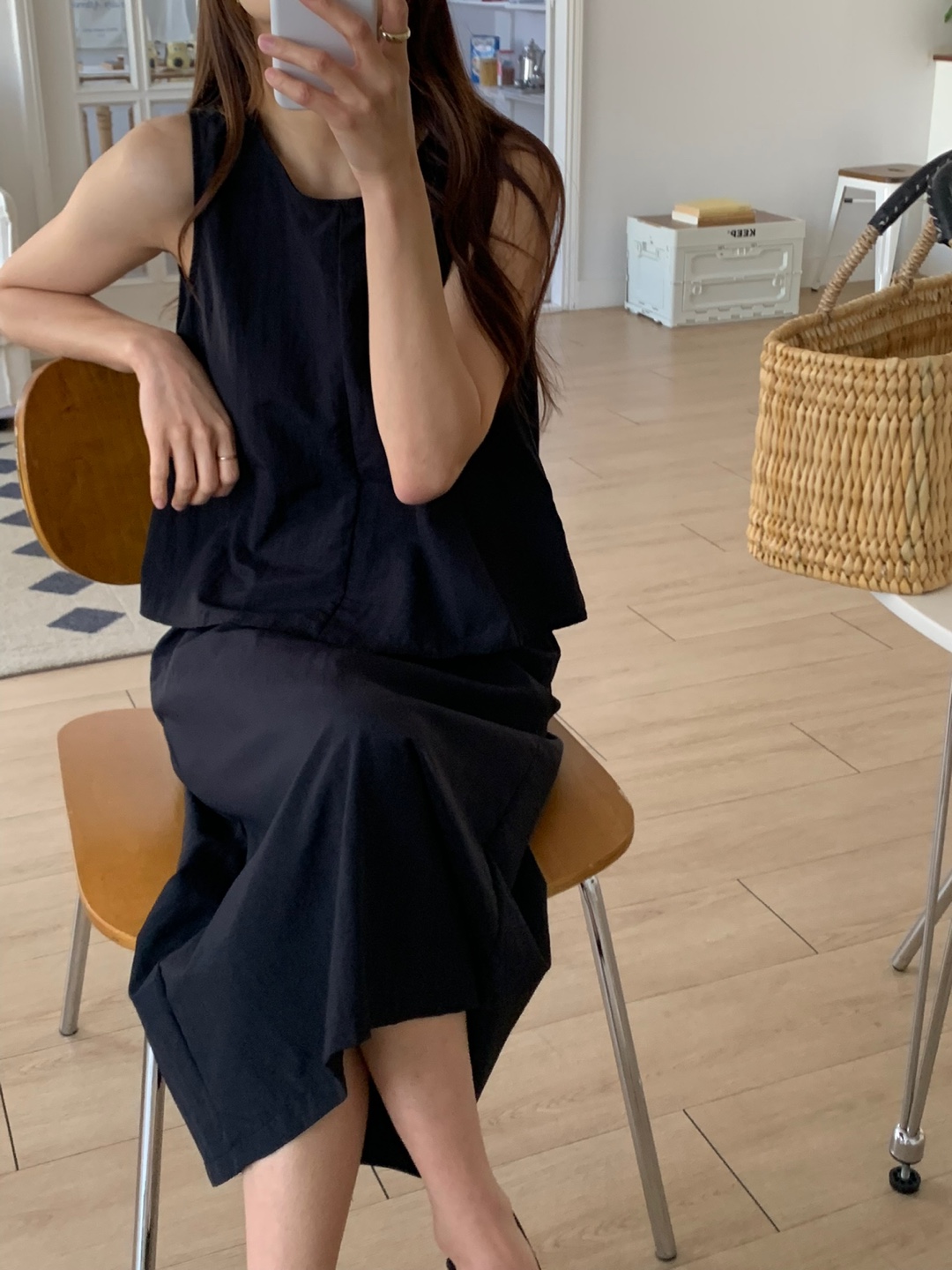 バックゴムバックスリットナイロンスカート | 詳細画像6