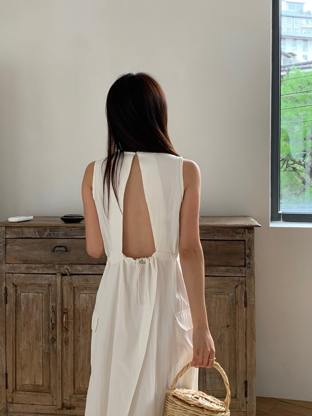 バックレスドローコードカーゴノースリワンピース | 詳細画像2