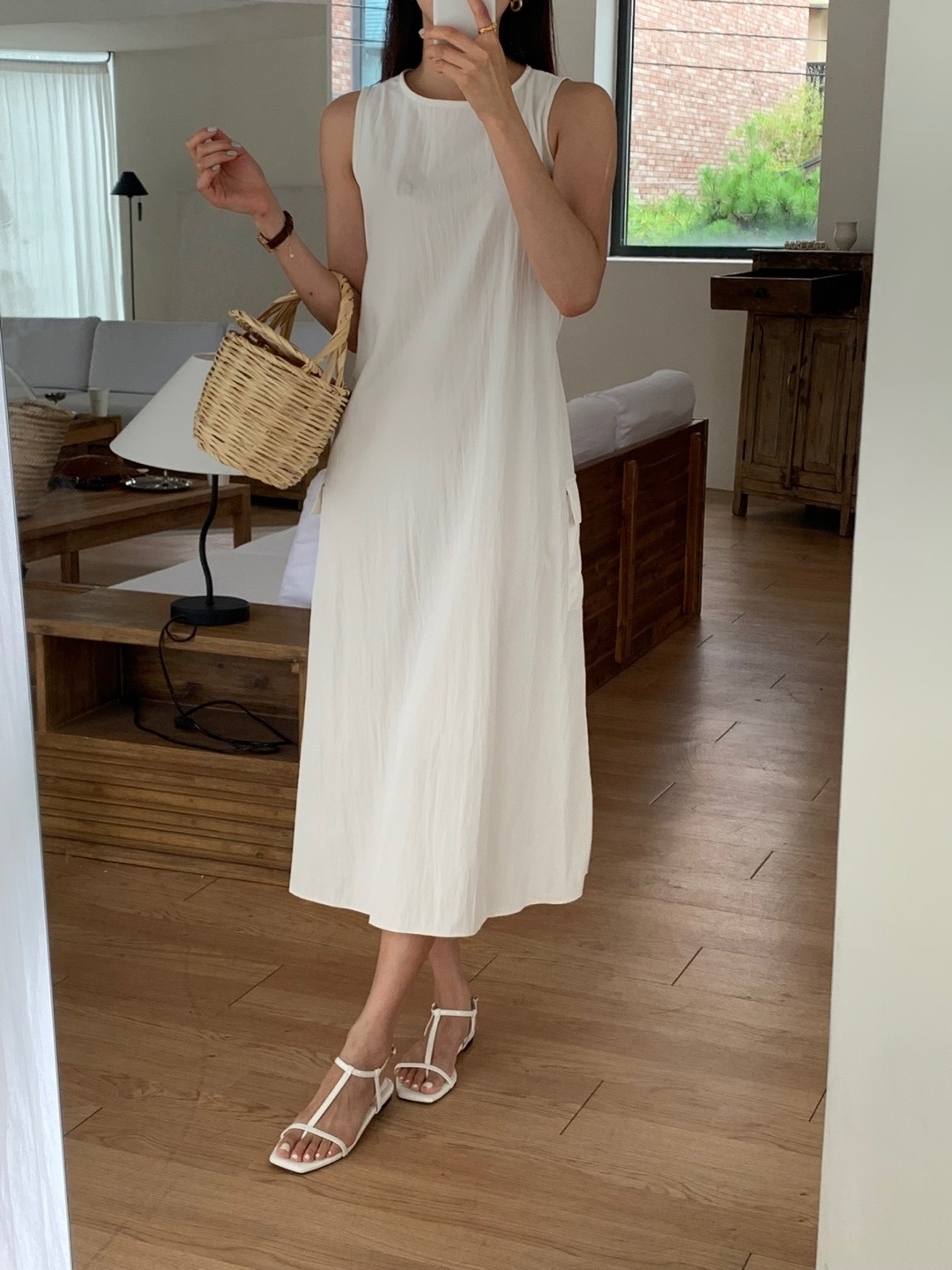 バックレスドローコードカーゴノースリワンピース | 詳細画像3