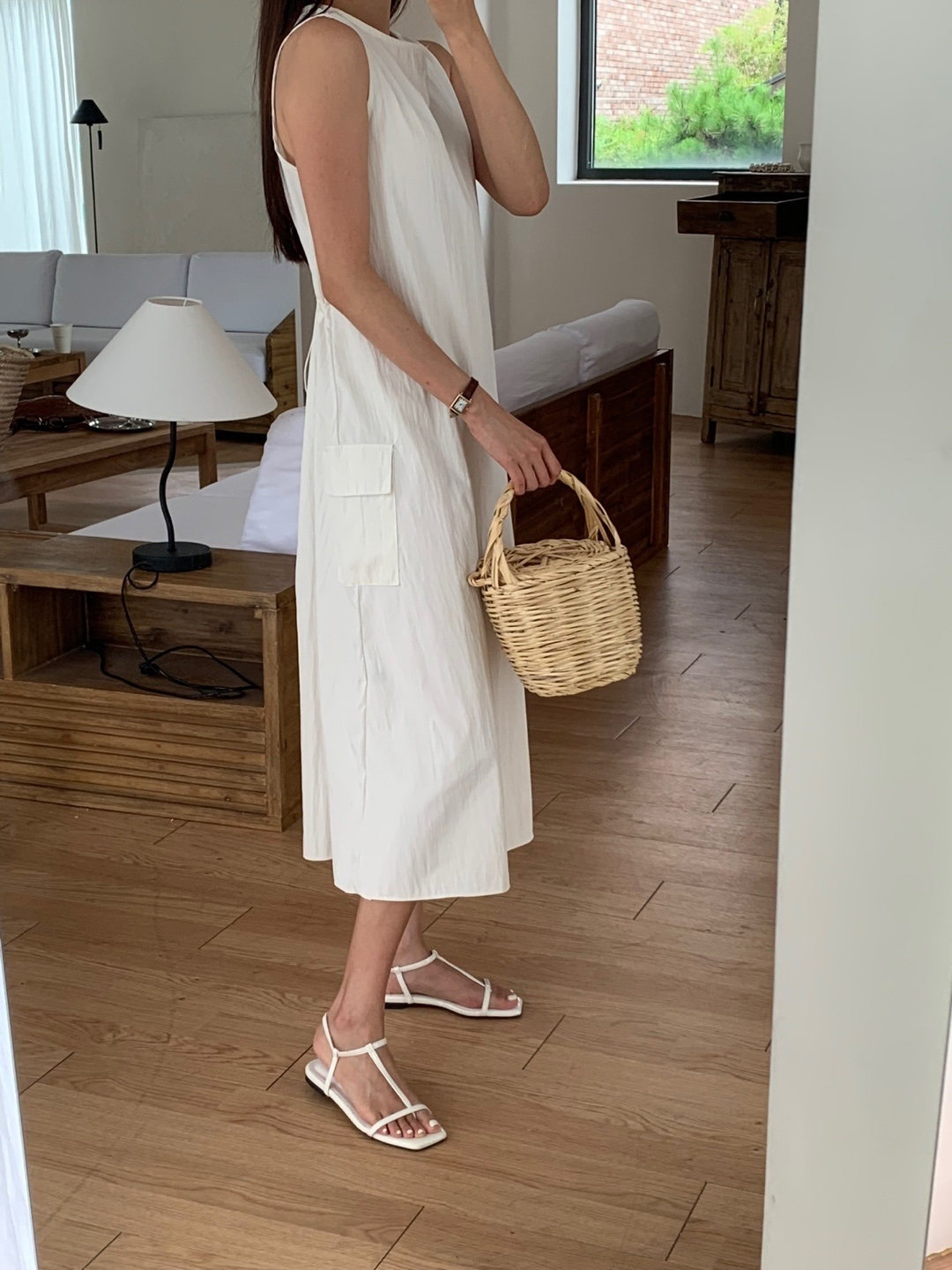 バックレスドローコードカーゴノースリワンピース | 詳細画像5