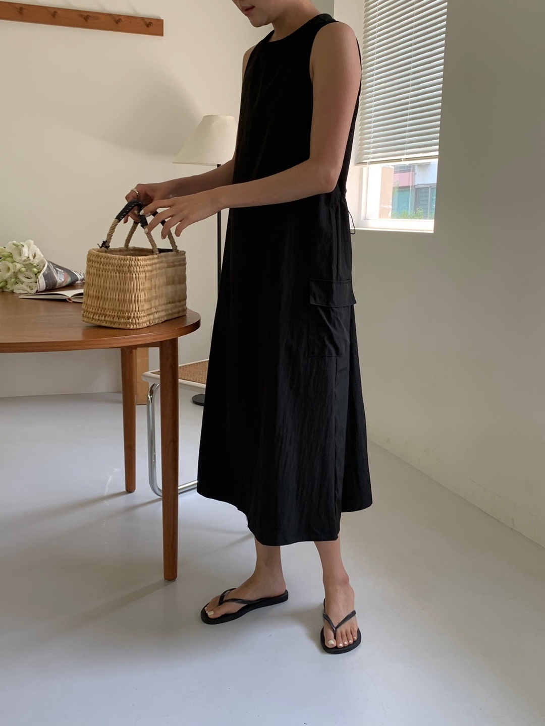 バックレスドローコードカーゴノースリワンピース | 詳細画像8