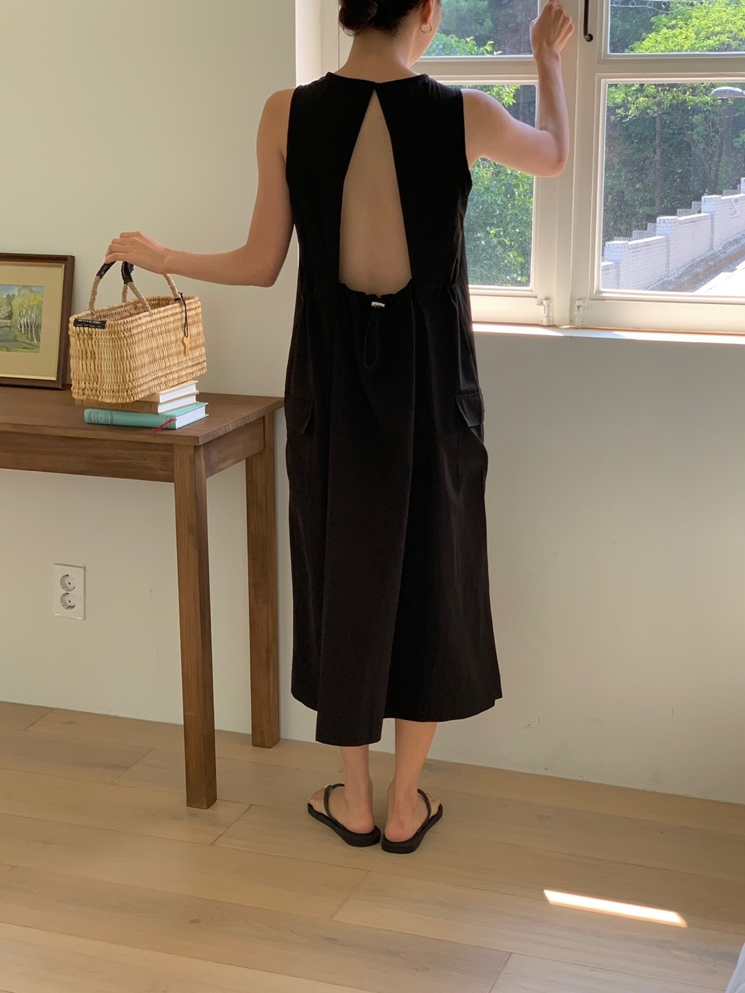 バックレスドローコードカーゴノースリワンピース | 詳細画像9