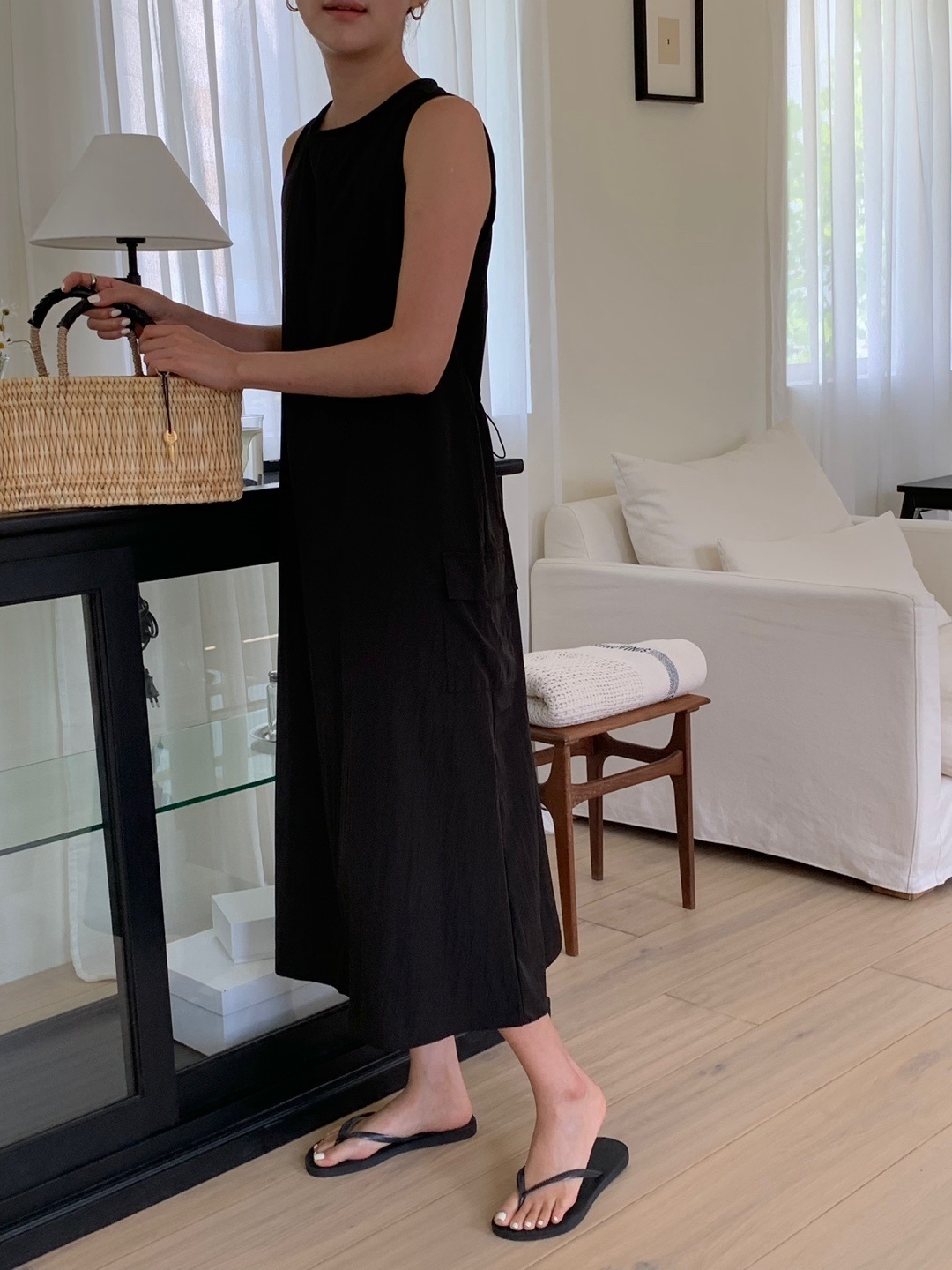 バックレスドローコードカーゴノースリワンピース | 詳細画像11