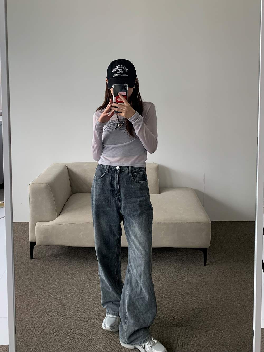 レタリングシアー長袖Tシャツ | 詳細画像10