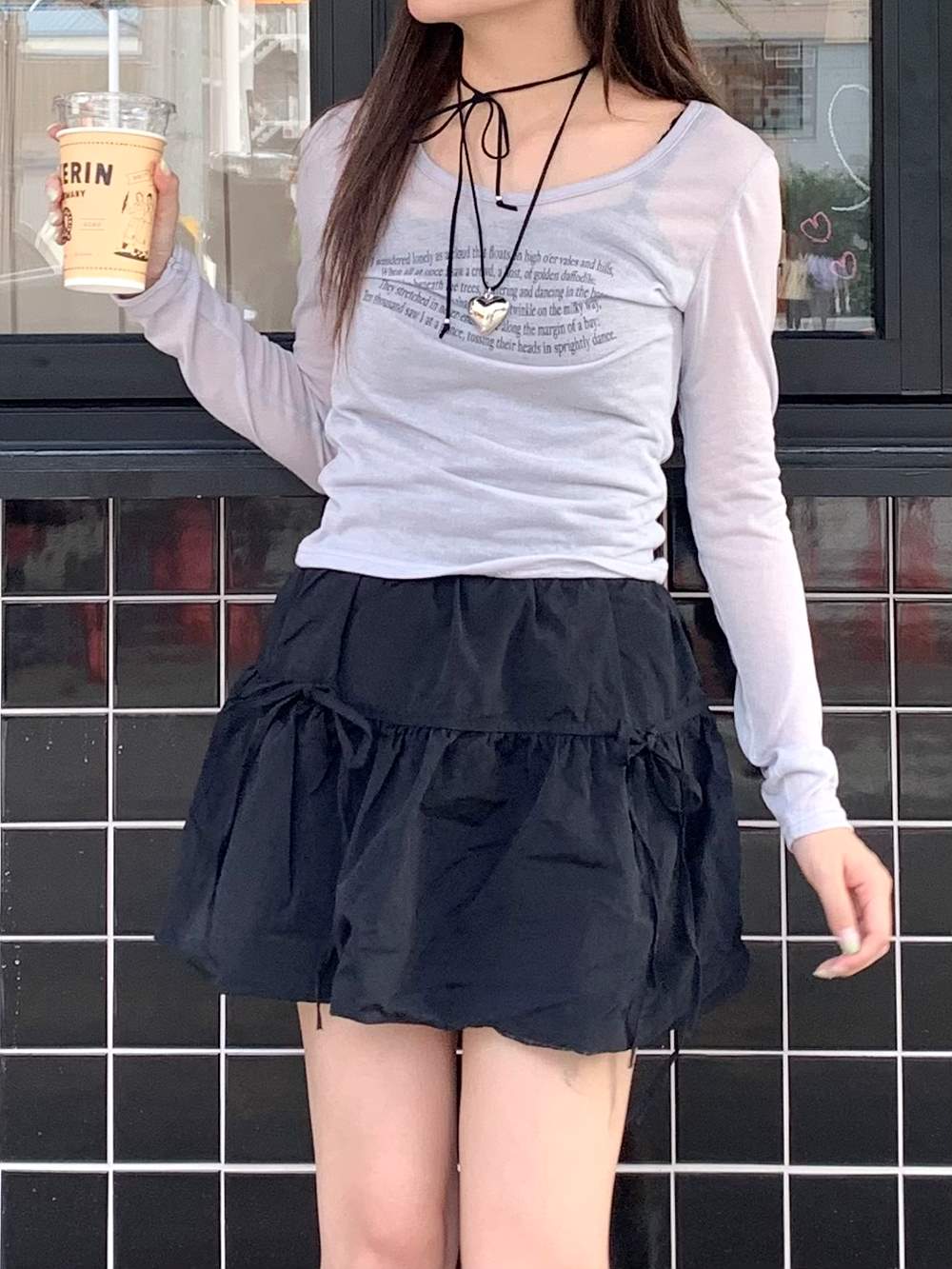 レタリングシアー長袖Tシャツ | 詳細画像17