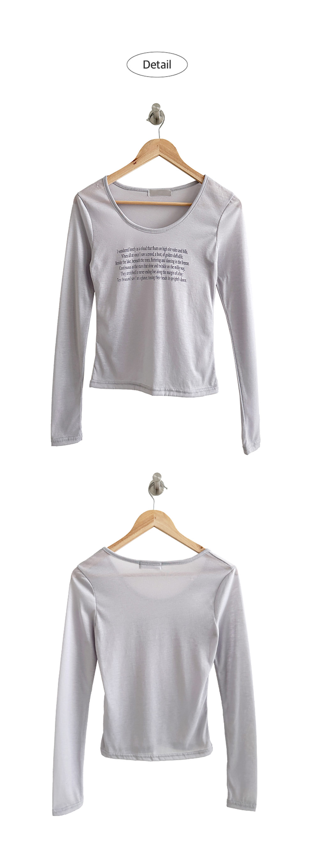 レタリングシアー長袖Tシャツ | 詳細画像18