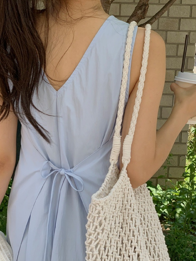 バックVカットリボンノースリワンピース | 詳細画像2