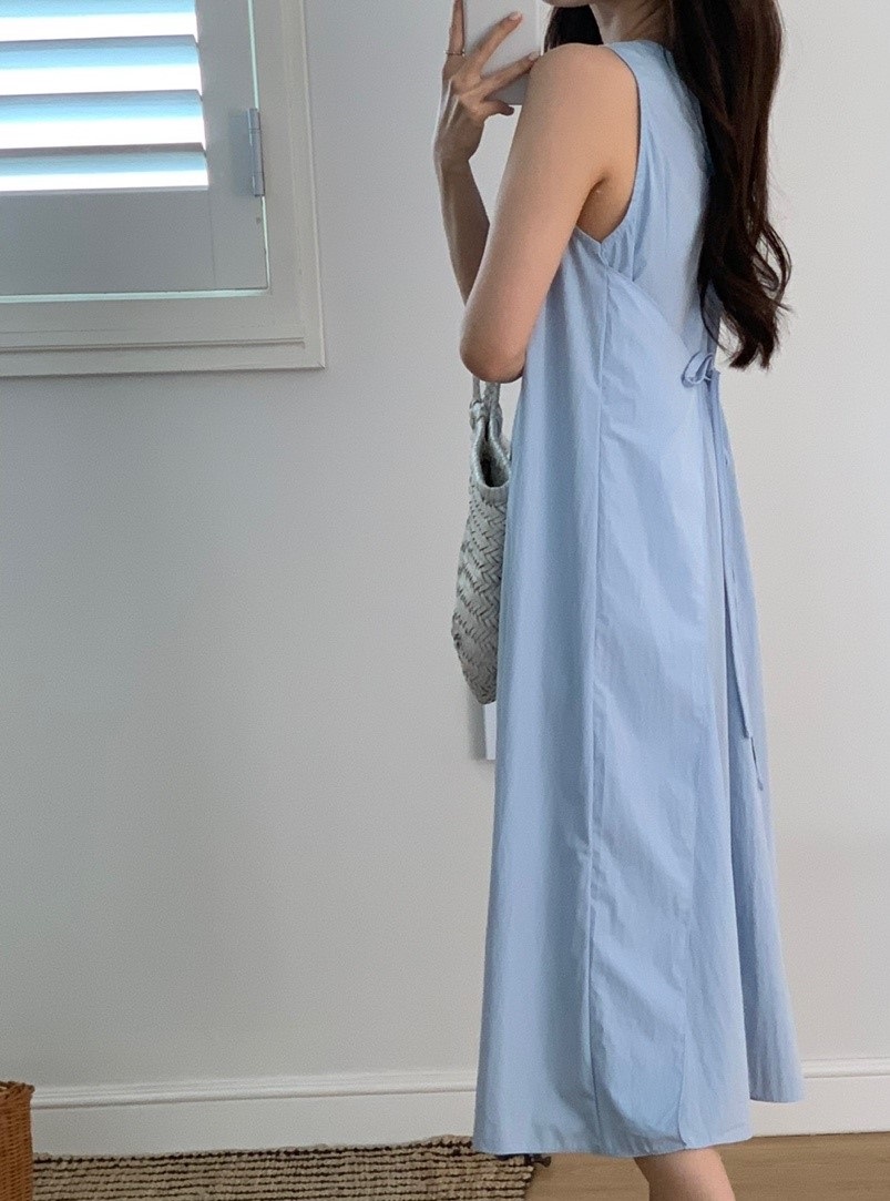 バックVカットリボンノースリワンピース | 詳細画像3