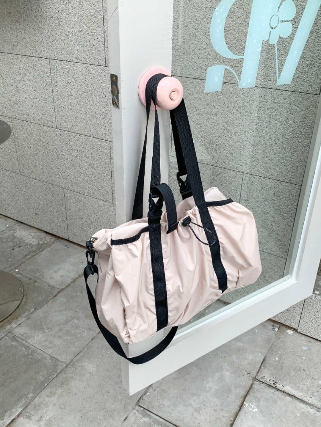 2WAYブラックハンドルドローコードバッグ | 詳細画像3