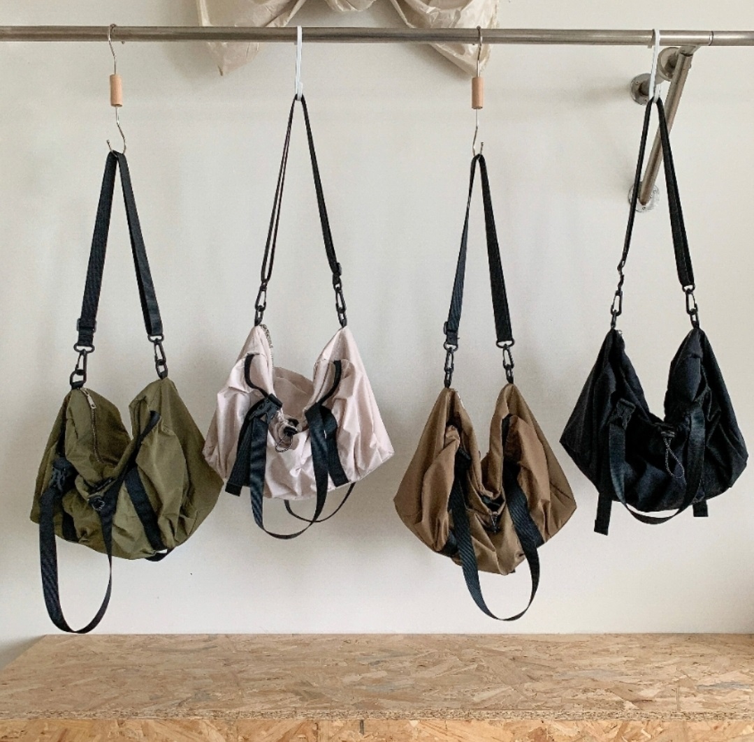 2WAYブラックハンドルドローコードバッグ | 詳細画像6