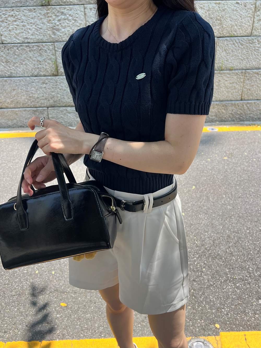 メタリックモチーフ半袖ニット | 詳細画像2