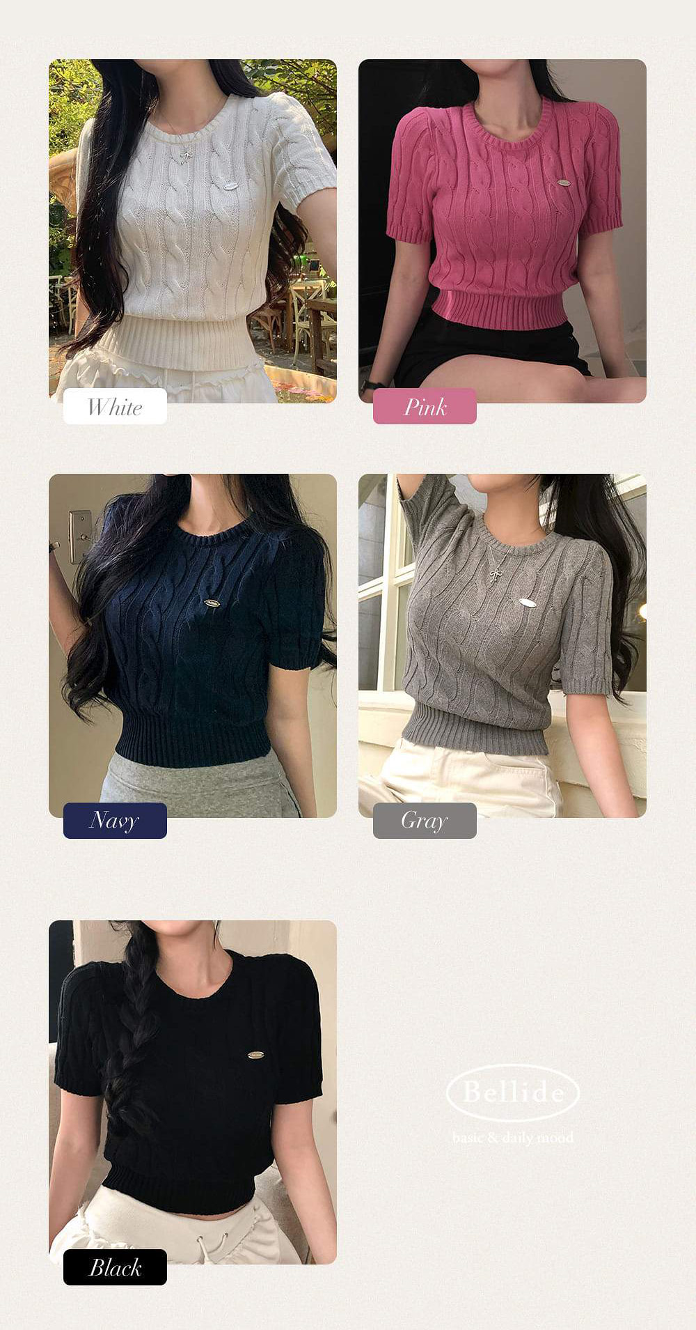 メタリックモチーフ半袖ニット | 詳細画像20