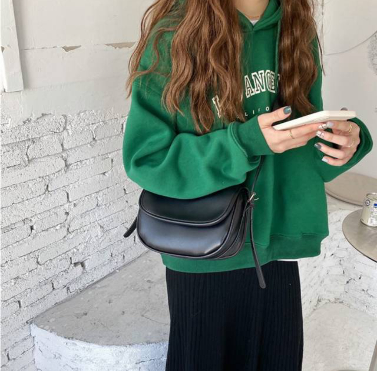 レザー調フラップショルダーバッグ | 詳細画像2