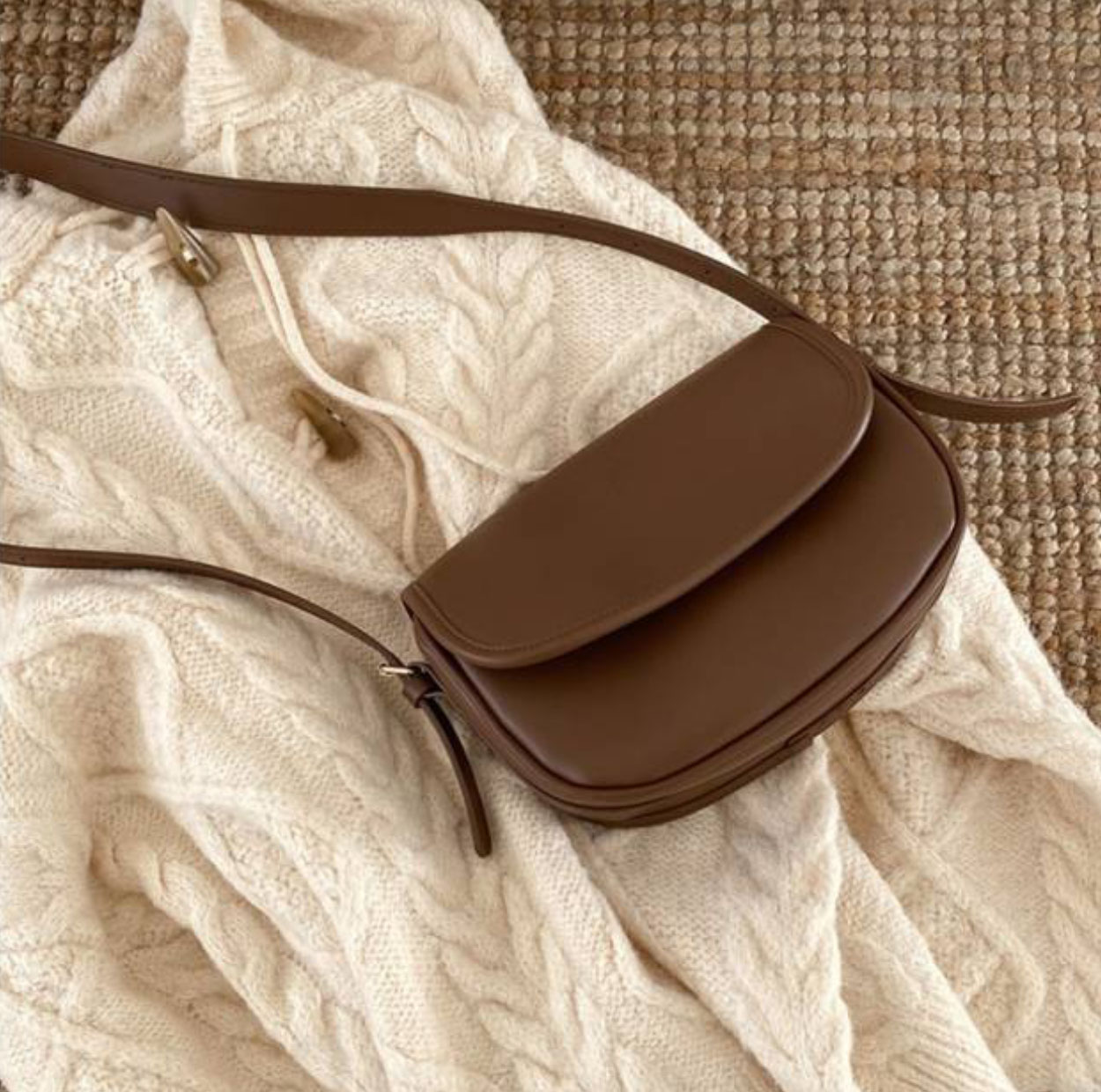 レザー調フラップショルダーバッグ | 詳細画像7