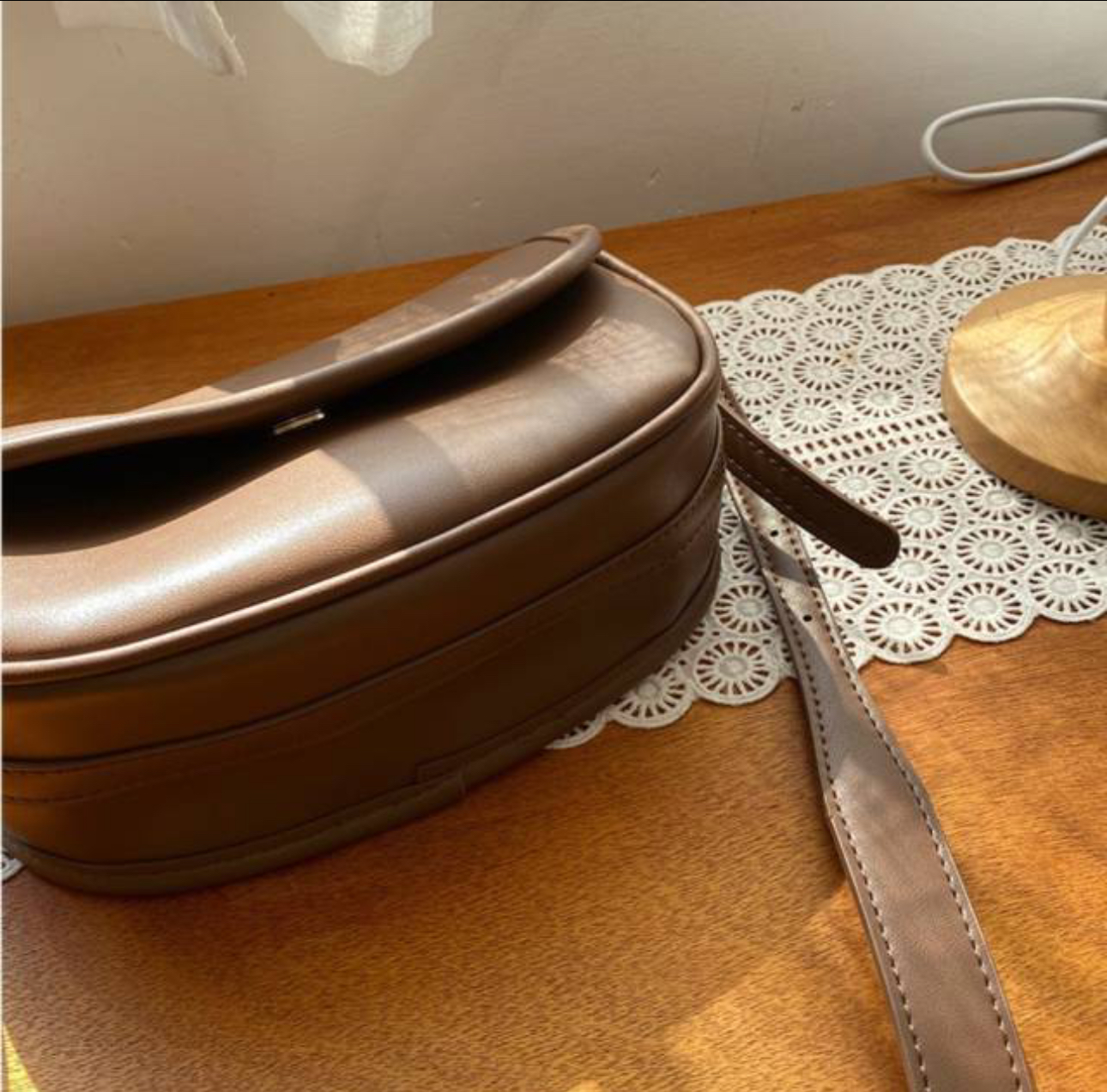 レザー調フラップショルダーバッグ | 詳細画像9