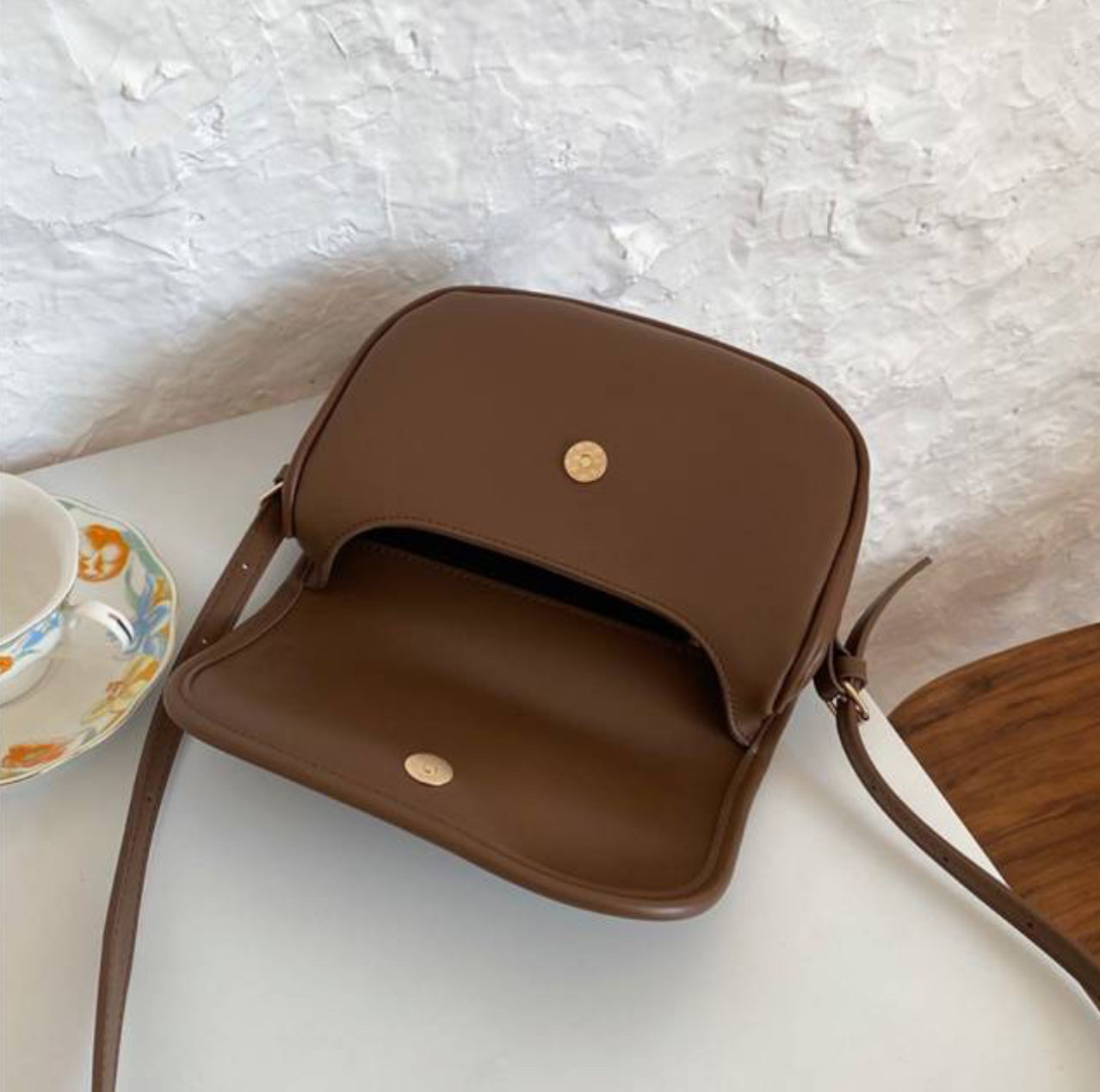 レザー調フラップショルダーバッグ | 詳細画像11