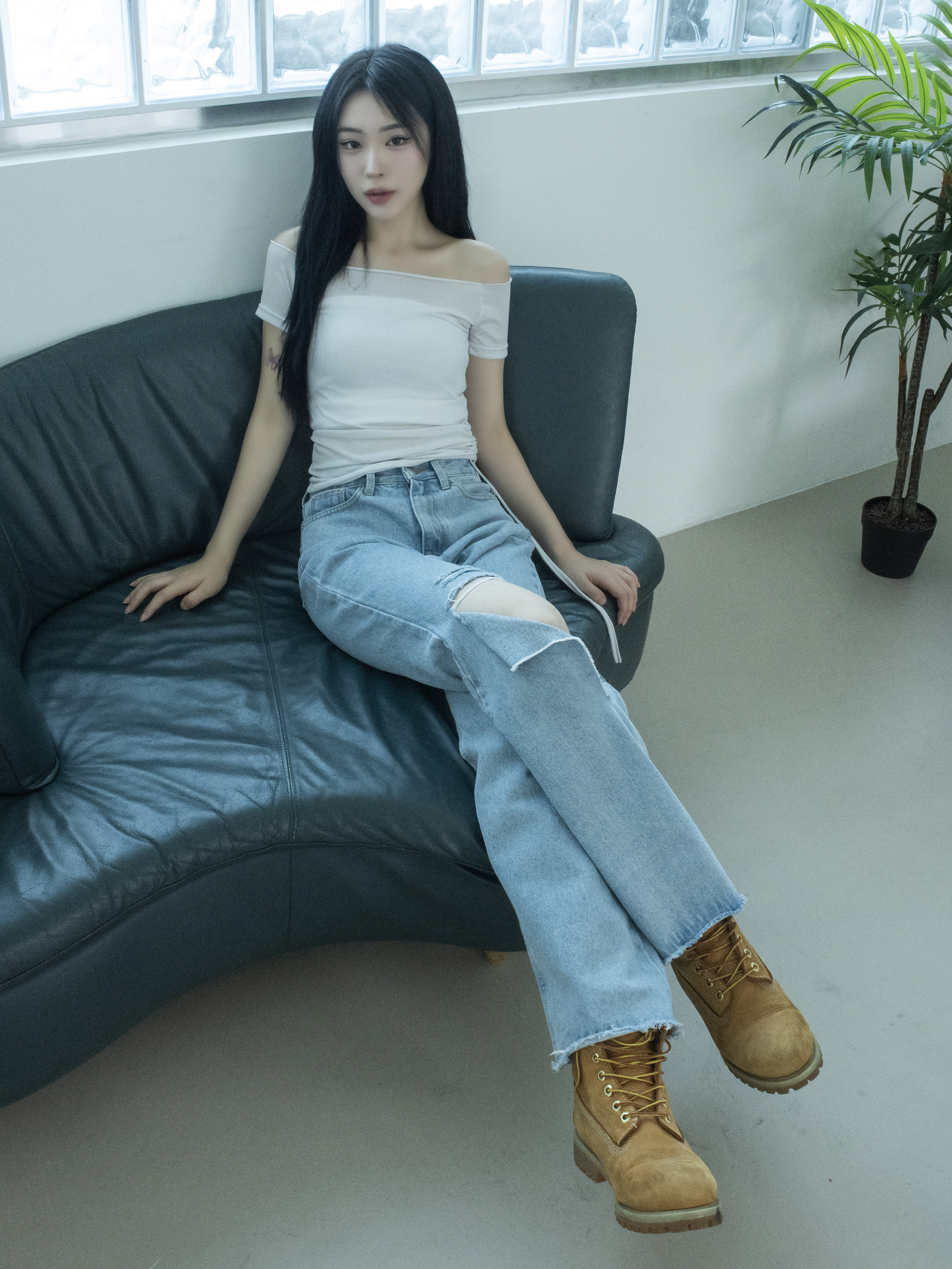 2WAYロールネックシャーリング半袖クロップドTシャツ | 詳細画像19
