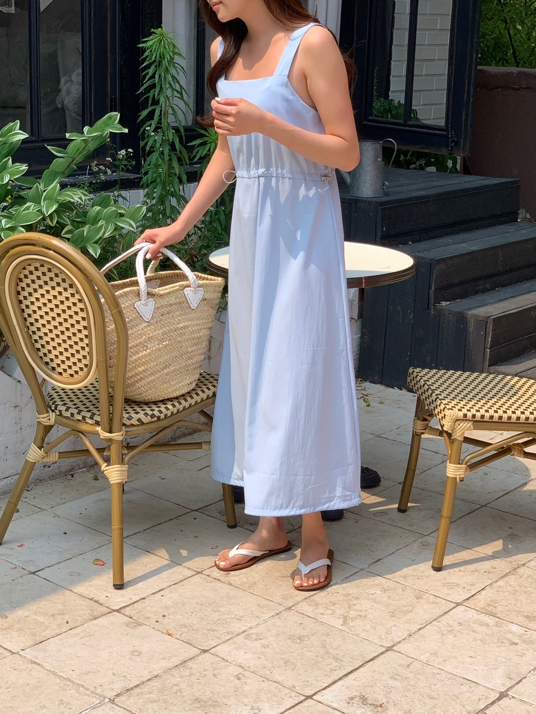 ドローコードスクエアノースリワンピース | 詳細画像2